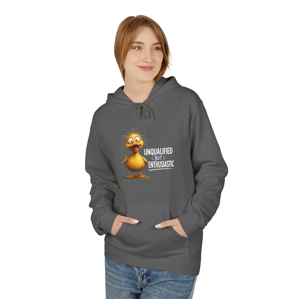 Unqualified But Enthusiastic Duck Graphic Hoodie