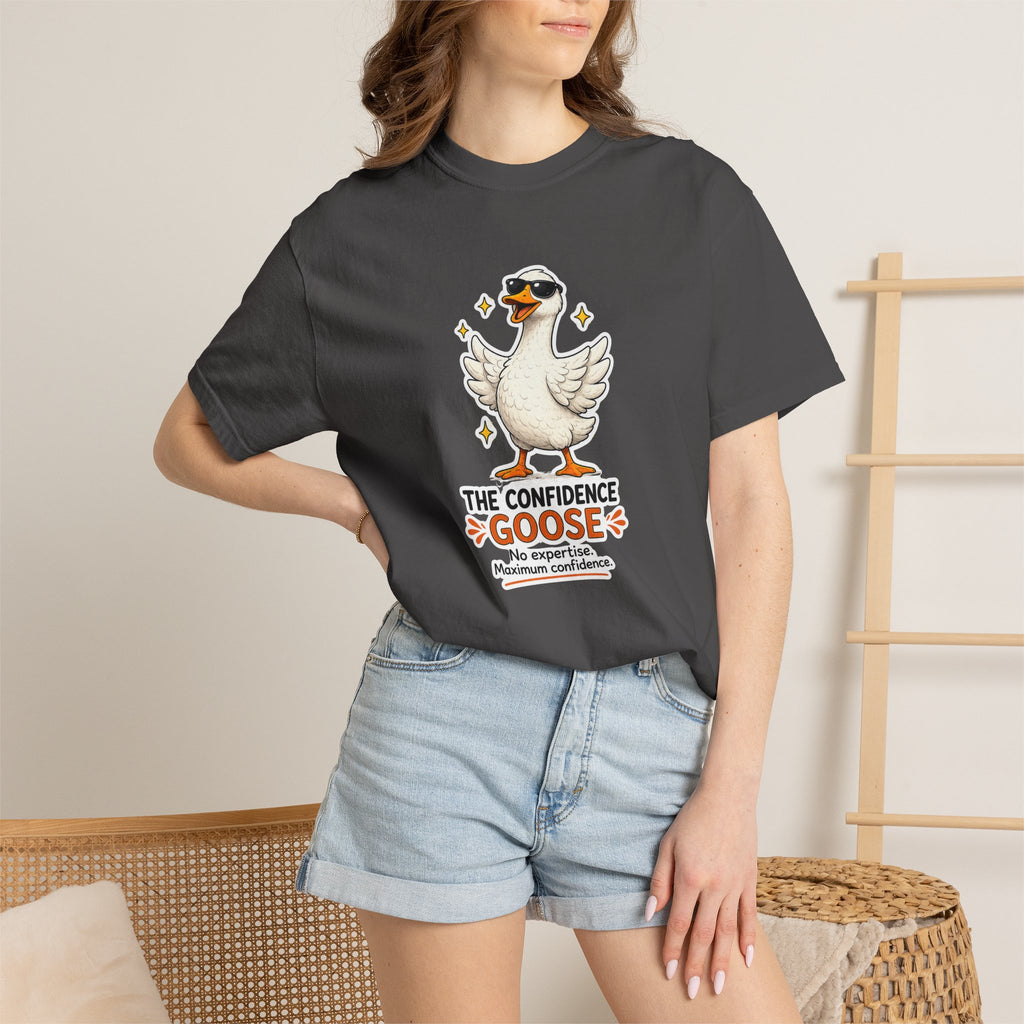 Confidence Goose T-Shirt — Funny Motivational Graphic Tee
