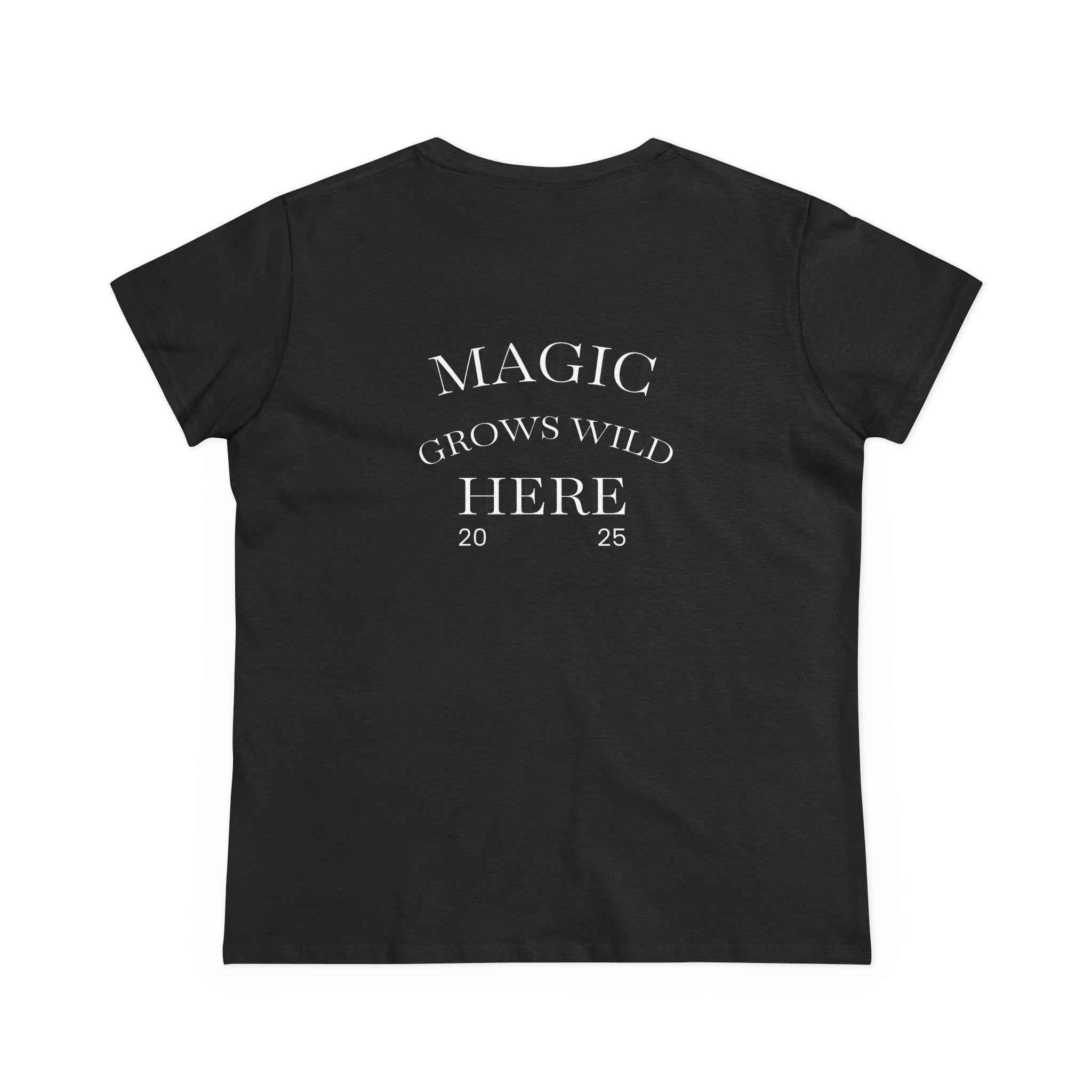 Whimsical Magic Grows Women's Tee, Unique Cotton T-Shirt, Wild Nature Graphic Shirt, Witchy Gift, Surreal Image