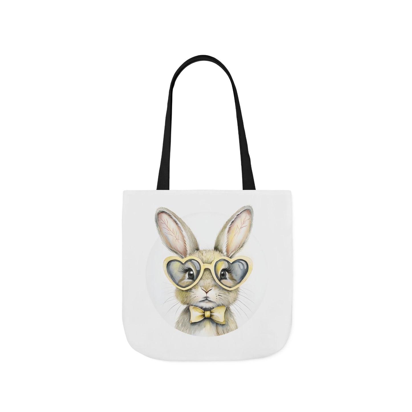 Chic Double Sided Bunny Canvas Tote Bag, Cute Eco-Friendly Shopper, Rabbit Gift, Spring Picnic, Easter Tote, Stylish Animal Art