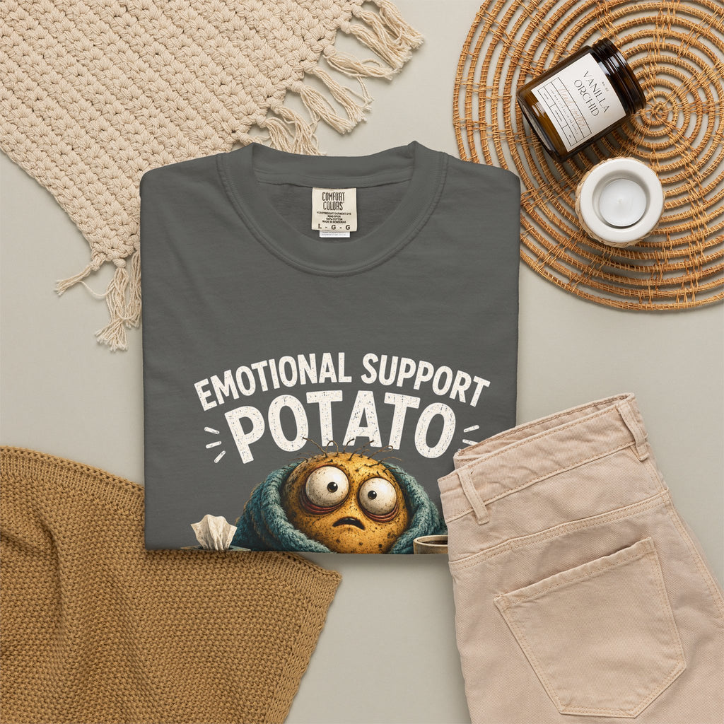 Emotional Support Potato T-Shirt — 'Doing My Best' Funny Comfort Tee