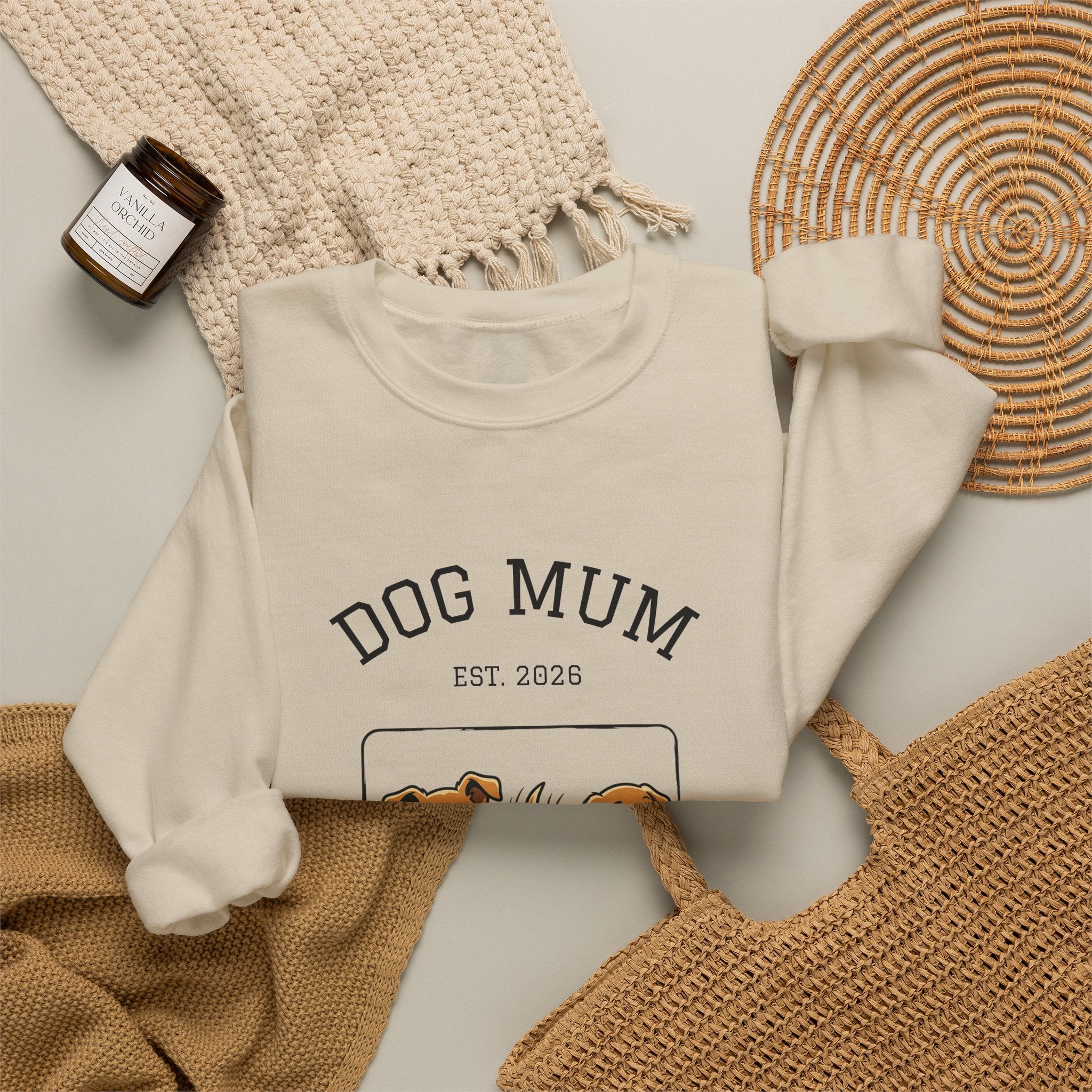 Dog Mum Crewneck Sweatshirt — Cute Dog Mom Graphic