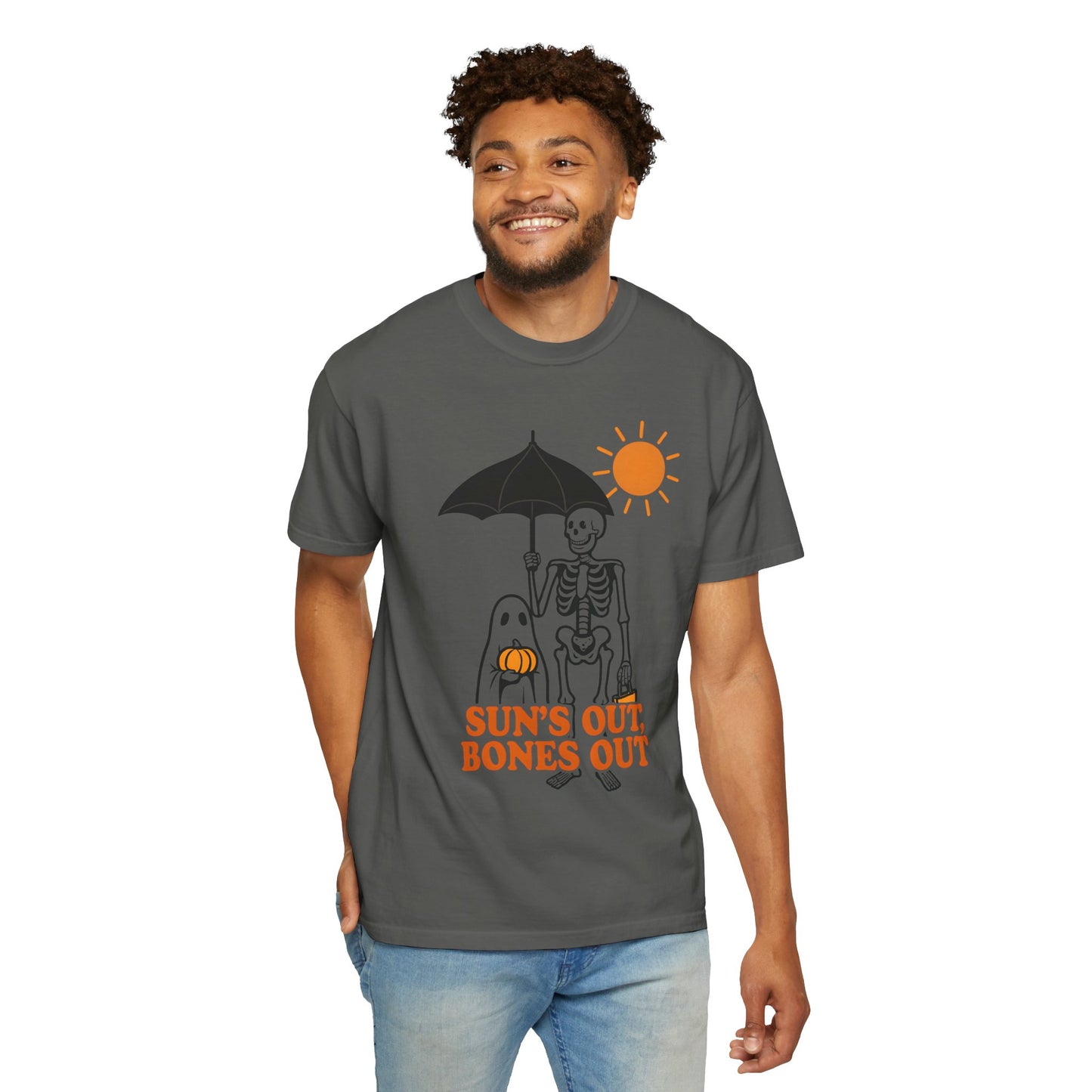 Fun Skeleton Graphic Tee for Halloween, Sun's Out Bones Out Shirt, Unisex T-Shirt, Perfect for Fall Celebrations, Spooky Season [...]