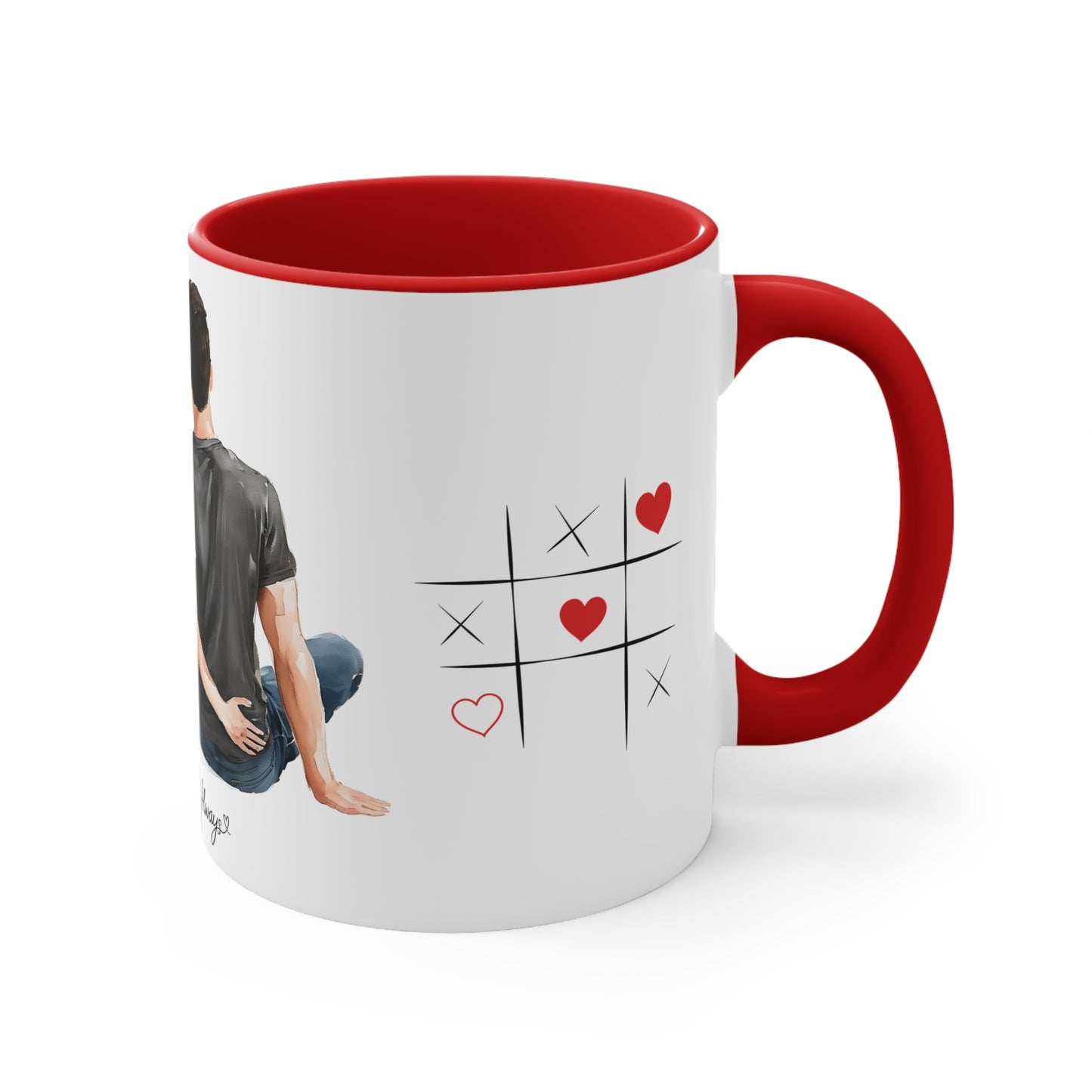 Love Quote Ceramic Mug, 11oz - Warmth and Love Couple Gift