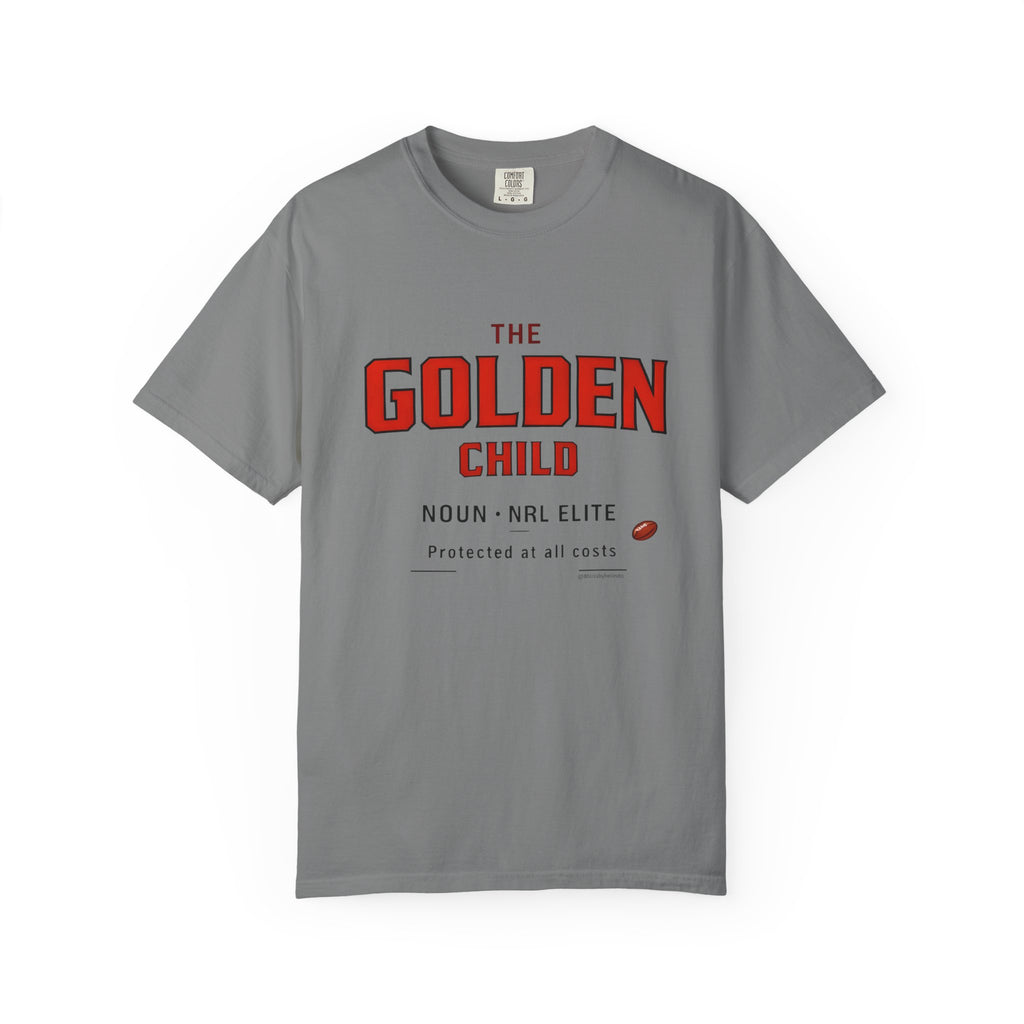 The Golden Child Graphic T-Shirt — 'The Golden Child' Sports Humour Tee with Definition Print