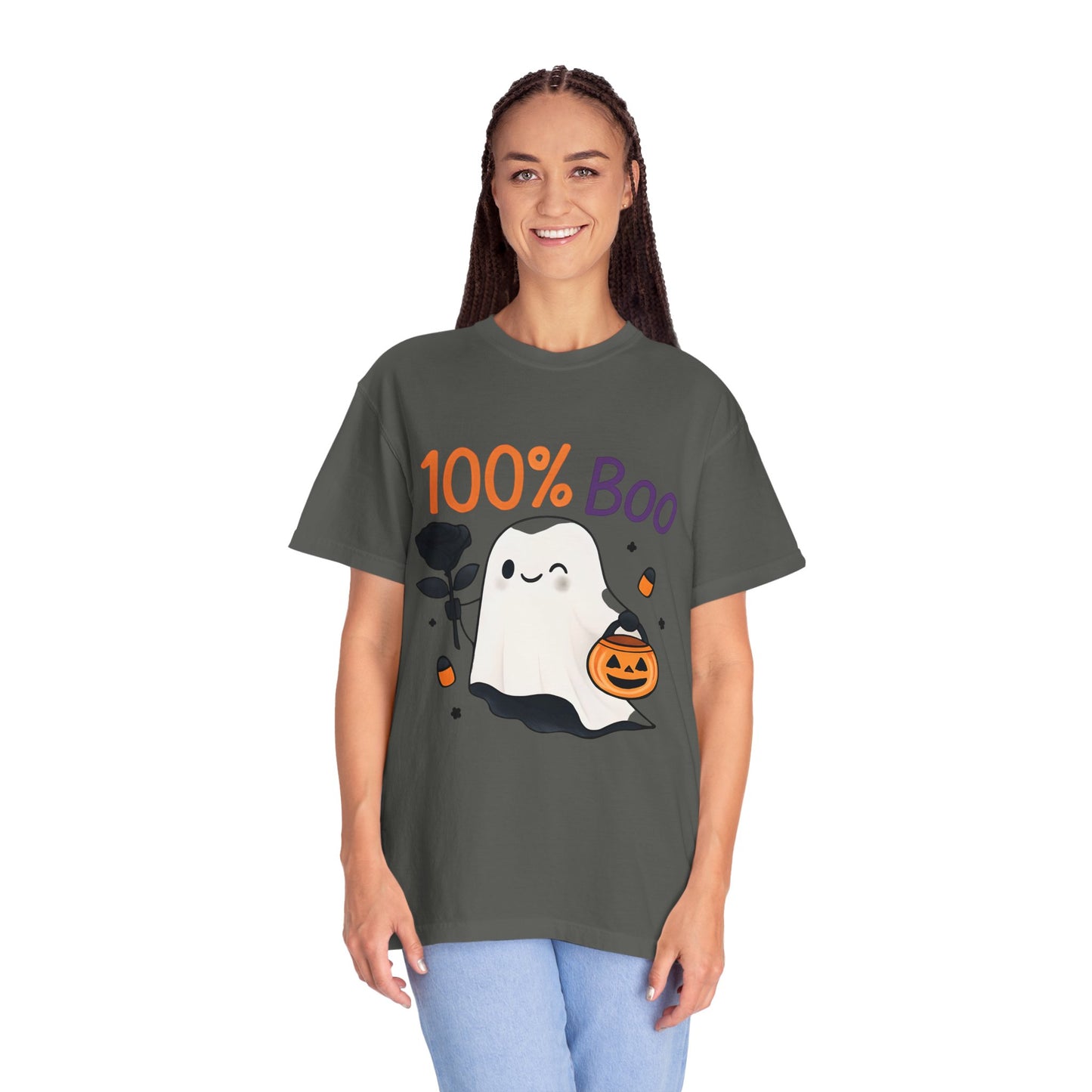 100% Boo Ghost T-Shirt for Halloween, Unisex Tee for Trick or Treating, Spooky Season Apparel, Cute Halloween Outfit, Gifts for [...]