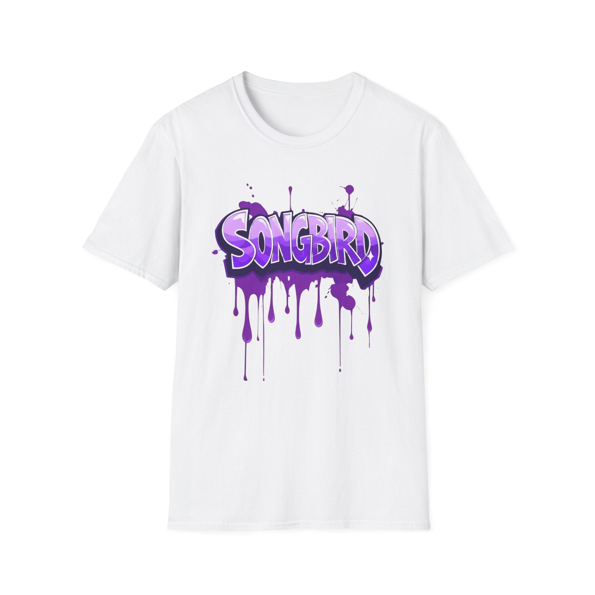 Songbird Graffiti T-Shirt Ladies — Purple Drip Streetwear Tee