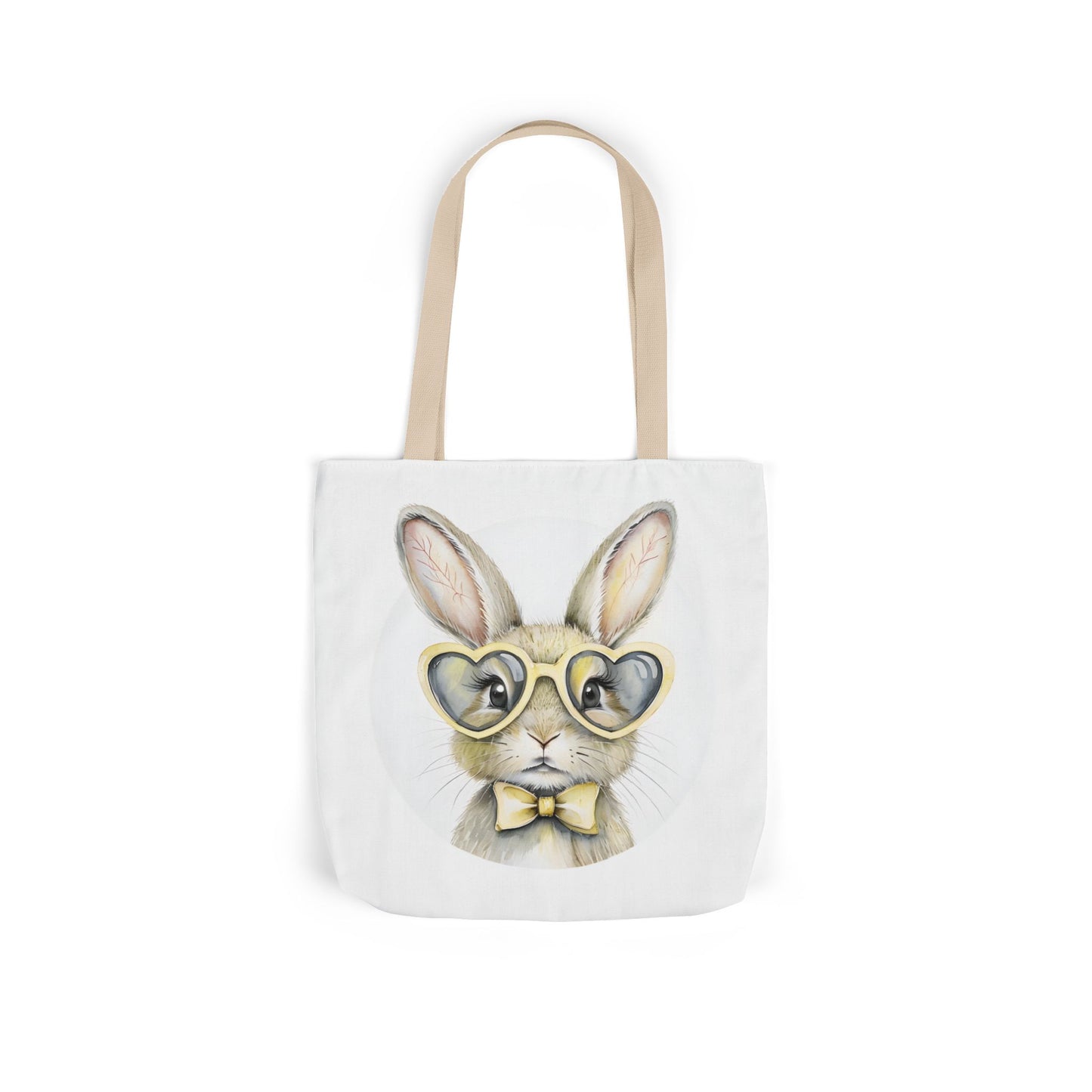 Chic Double Sided Bunny Canvas Tote Bag, Cute Eco-Friendly Shopper, Rabbit Gift, Spring Picnic, Easter Tote, Stylish Animal Art