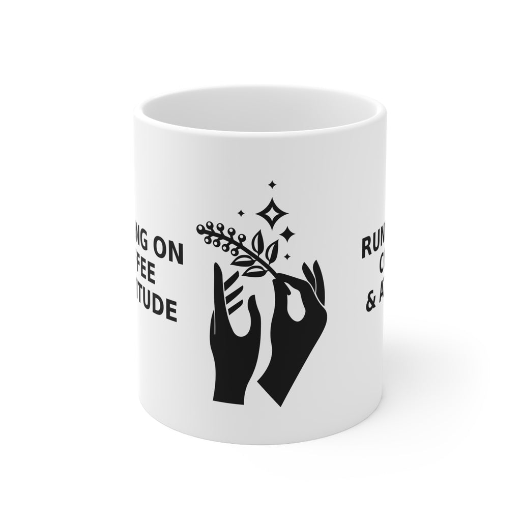 Coffee Mug — "Running on Coffee & Attitude" Ceramic 11oz