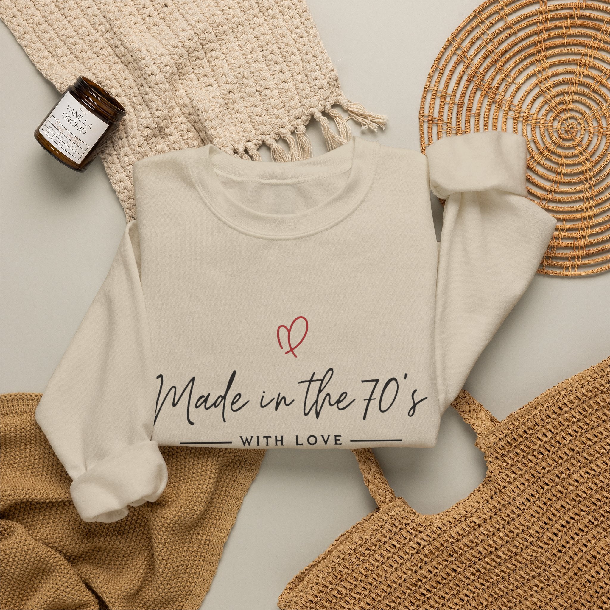Made in the 70's Crewneck Sweatshirt — Vintage Born in the 70s Gift