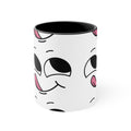 Quirky PINK Tongue Face Outline Accent Mug 11oz