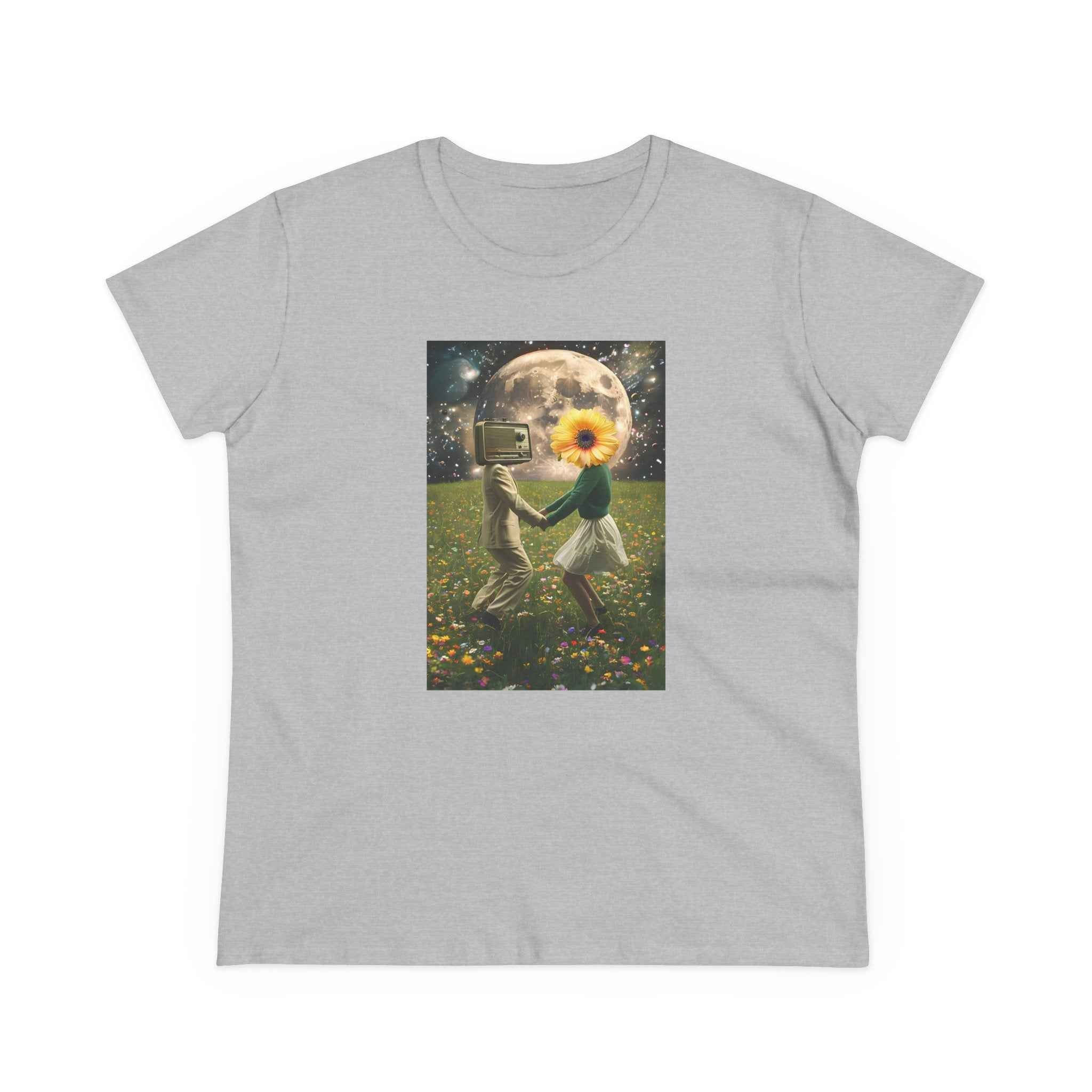 Whimsical Magic Grows Women's Tee, Unique Cotton T-Shirt, Wild Nature Graphic Shirt, Witchy Gift, Surreal Image