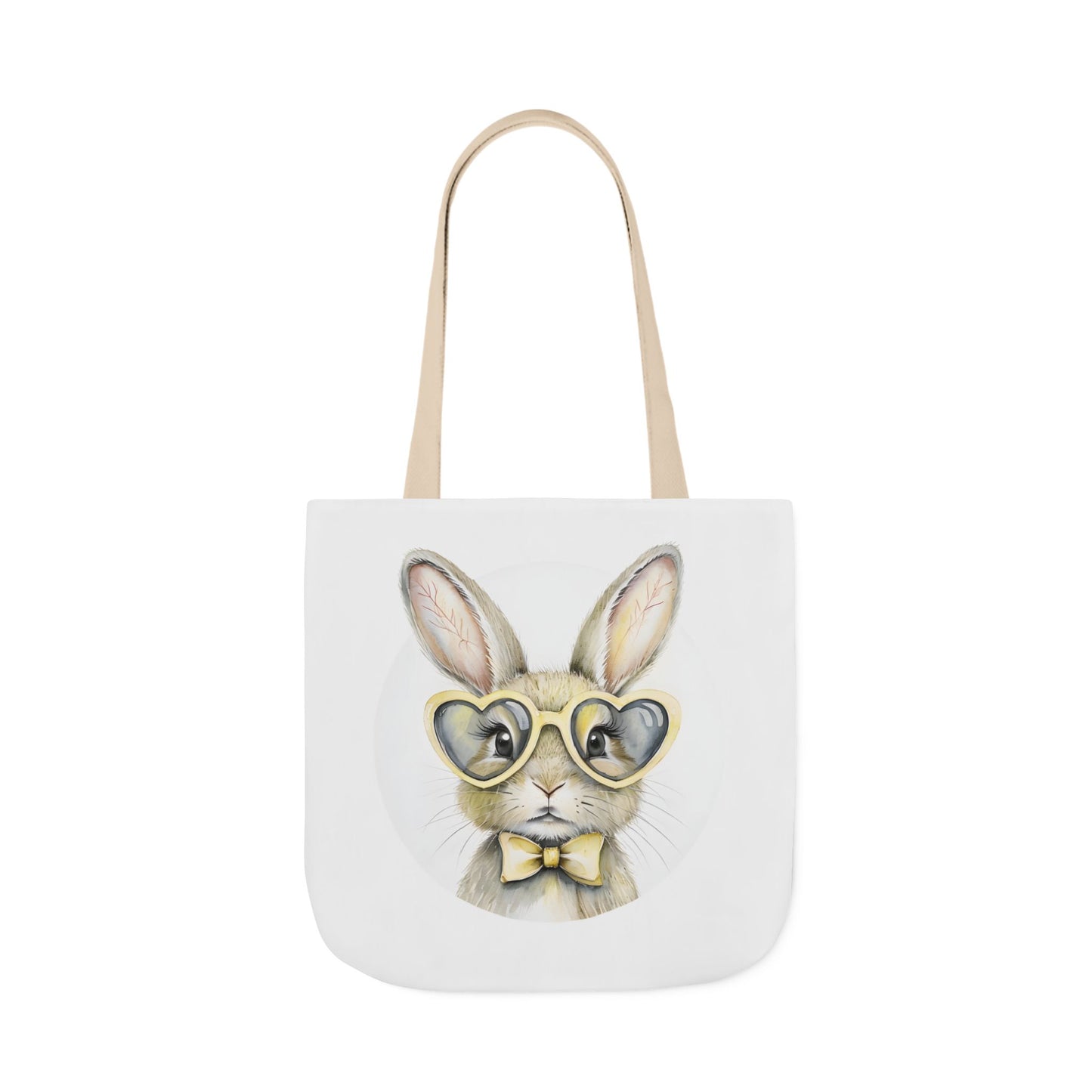 Chic Double Sided Bunny Canvas Tote Bag, Cute Eco-Friendly Shopper, Rabbit Gift, Spring Picnic, Easter Tote, Stylish Animal Art