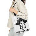 Halloween Tote Bag — 'Trick Treat Repeat' Witch Canvas Tote
