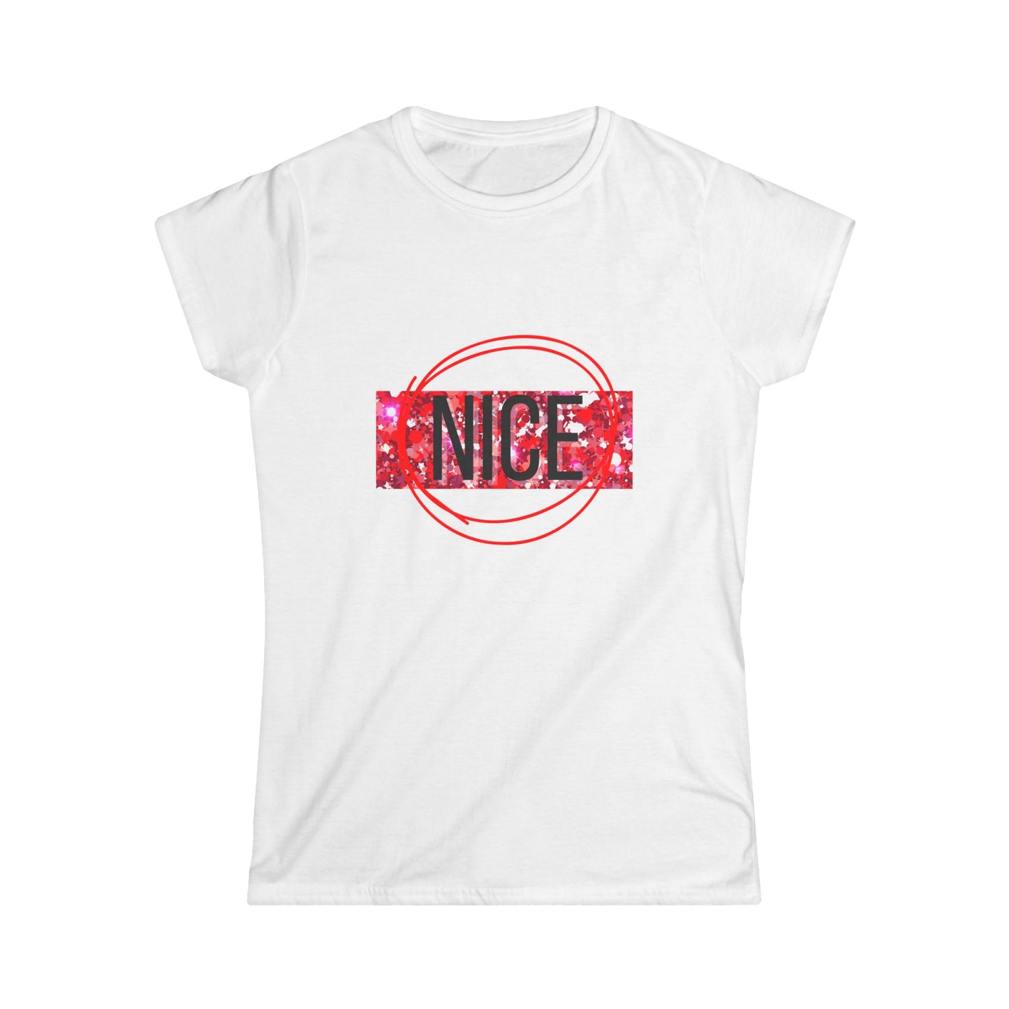 Women's Tee — 'Nice' Front / 'Naughty' Back Holiday Graphic Shirt