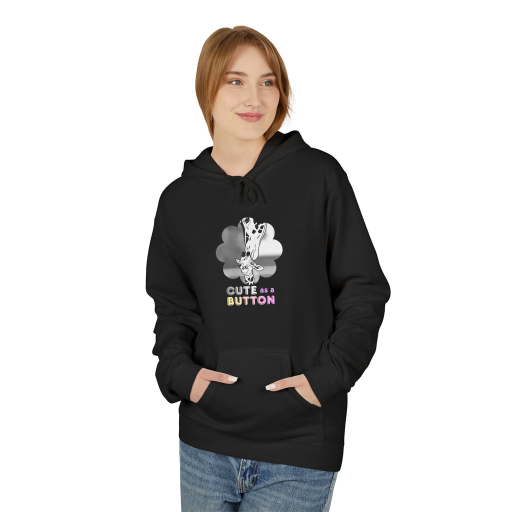 Cute as a Button Giraffe Graphic Hoodie
