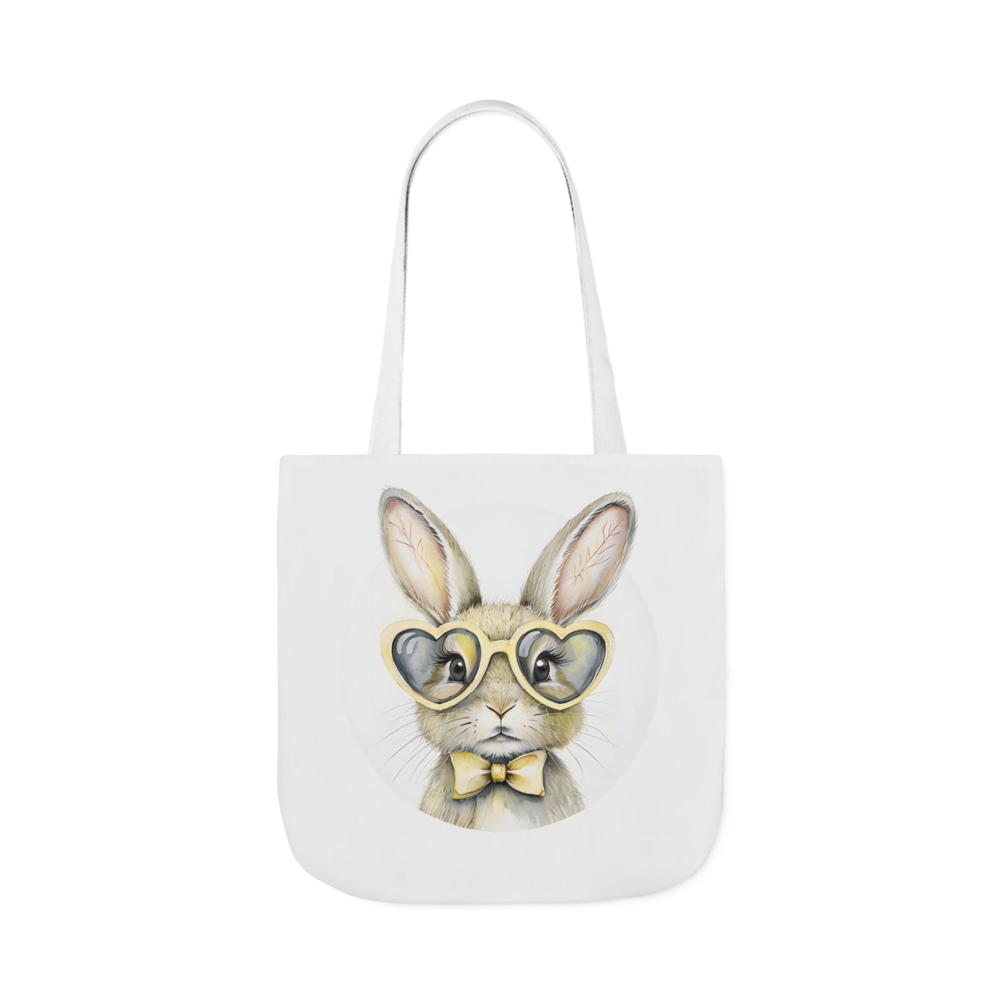 Chic Double Sided Bunny Canvas Tote Bag, Cute Eco-Friendly Shopper, Rabbit Gift, Spring Picnic, Easter Tote, Stylish Animal Art