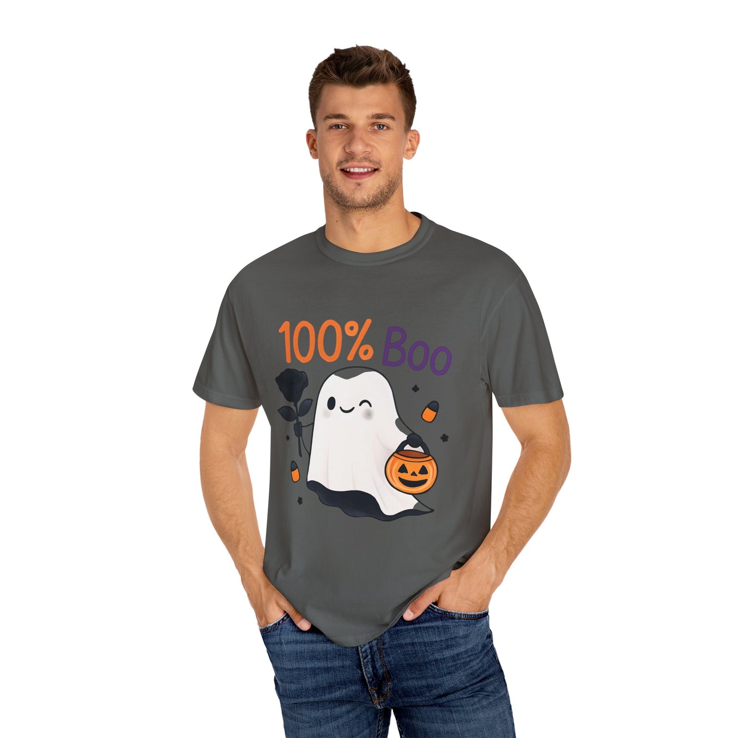 100% Boo Ghost T-Shirt for Halloween, Unisex Tee for Trick or Treating, Spooky Season Apparel, Cute Halloween Outfit, Gifts for [...]