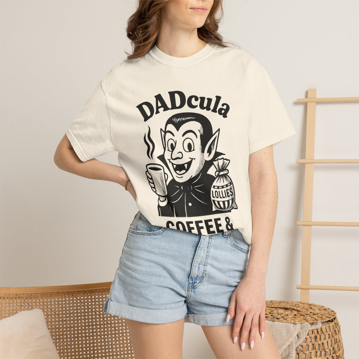 DADcula Coffee & Lollies Ivory T-Shirt
