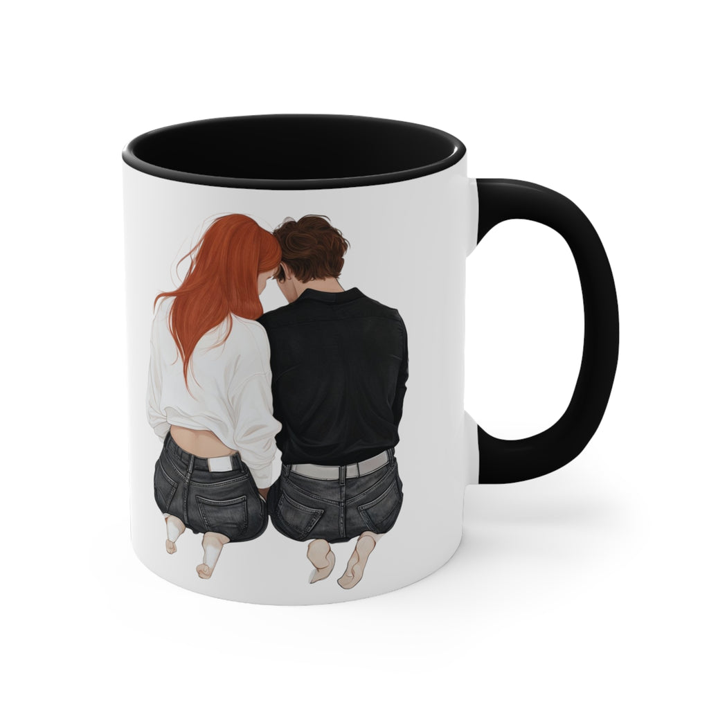 "The Couple" Love Hearts Accent Mug 11oz