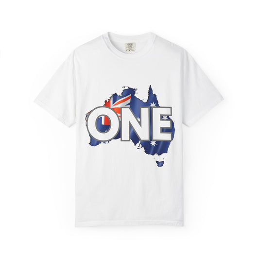 ONE Australia Unity T-Shirt — Aussie Flag Map Graphic Tee