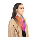 Abstract Pastel Wave Poly Scarf — Lightweight Silk-Look Fashion Scarf