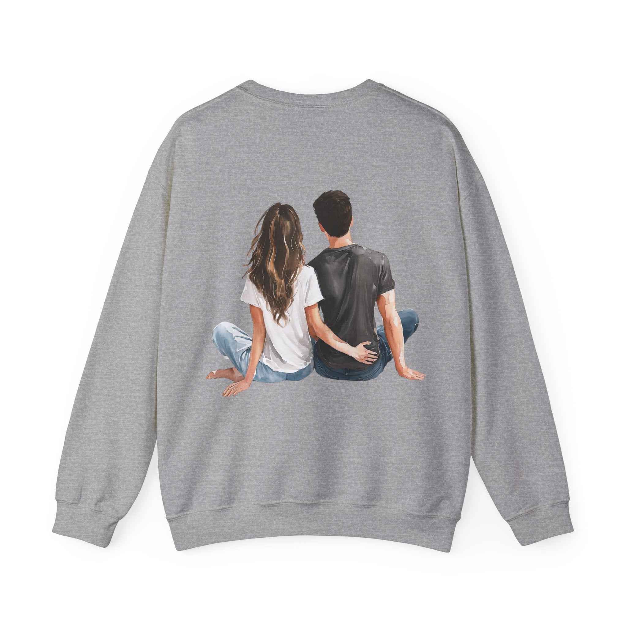 I will always have your back Unisex Heavy Blend™ Crewneck Sweatshirt Couple Back Print  - Comfortable Crewneck, Holiday Gift, Wedding Gift