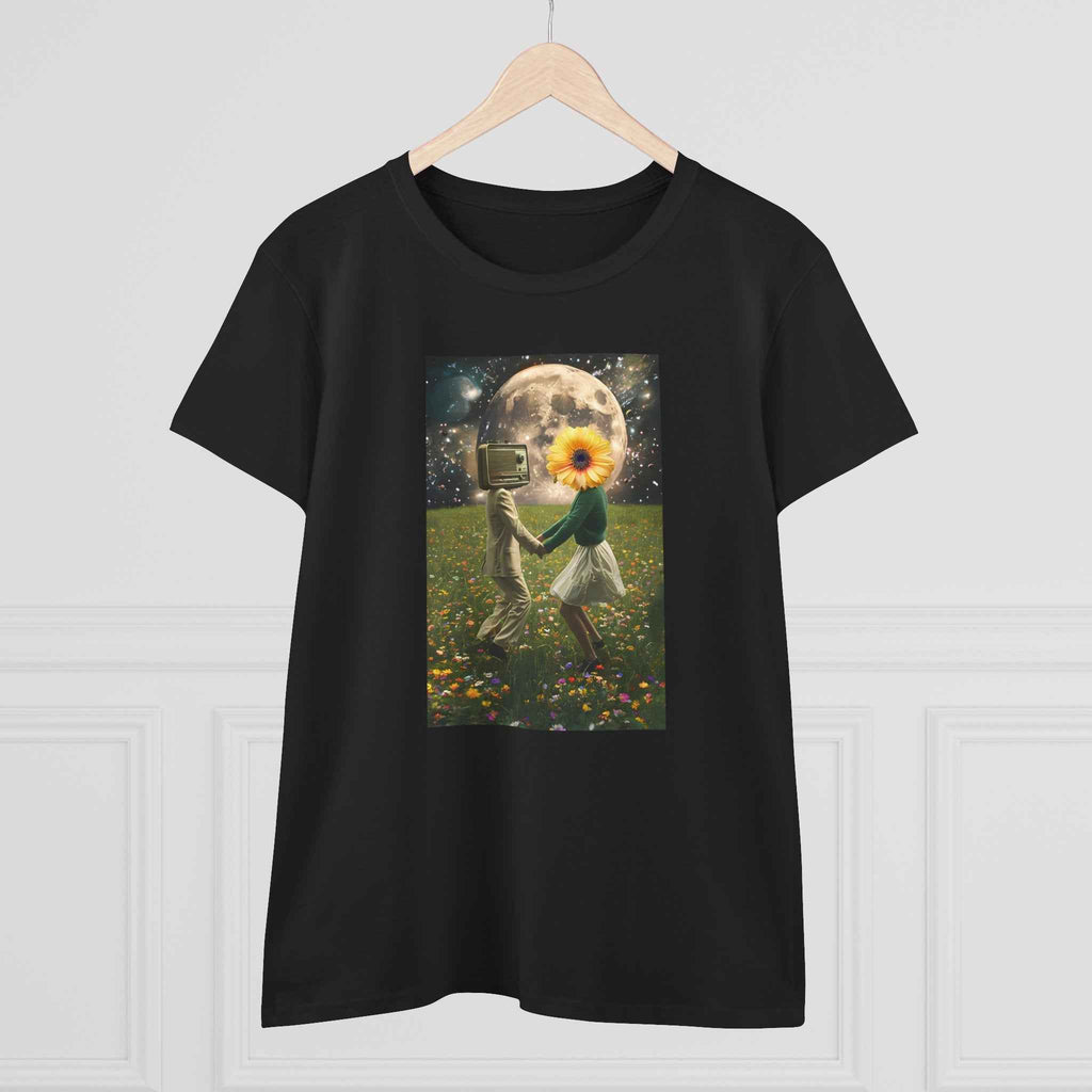 Whimsical Magic Grows Women's Tee, Unique Cotton T-Shirt, Wild Nature Graphic Shirt, Witchy Gift, Surreal Image