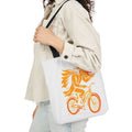 Halloween Tote Bag — Ghost Rider Pumpkin Head Canvas Tote