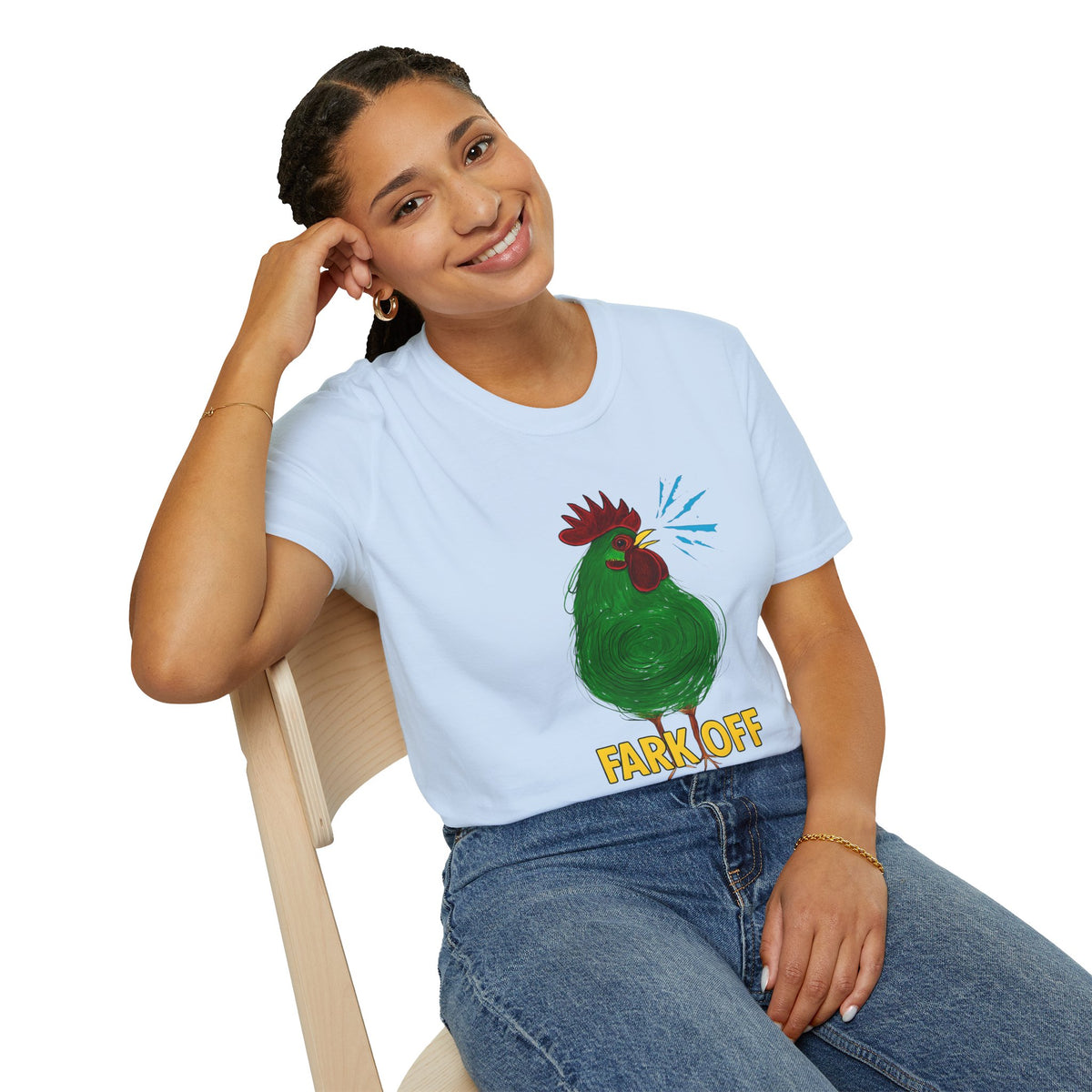 Funny Chicken Graphic T-Shirt, Humor Tee, Farm-Inspired Apparel