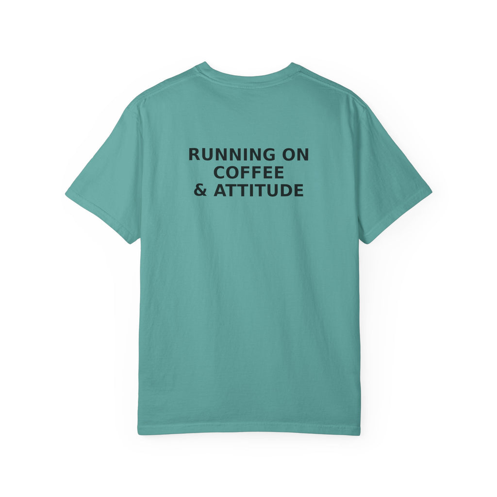 Running on Coffee & Attitude | Funny Coffee Quote Apparel & Gifts