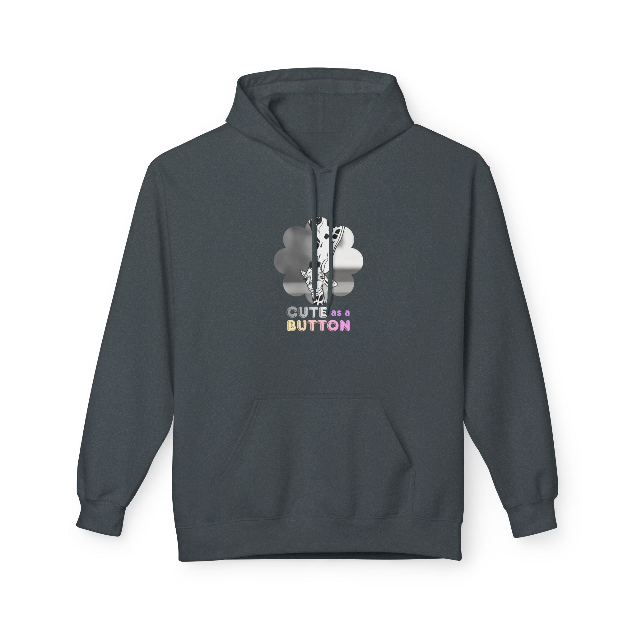 Cute as a Button Giraffe Graphic Hoodie