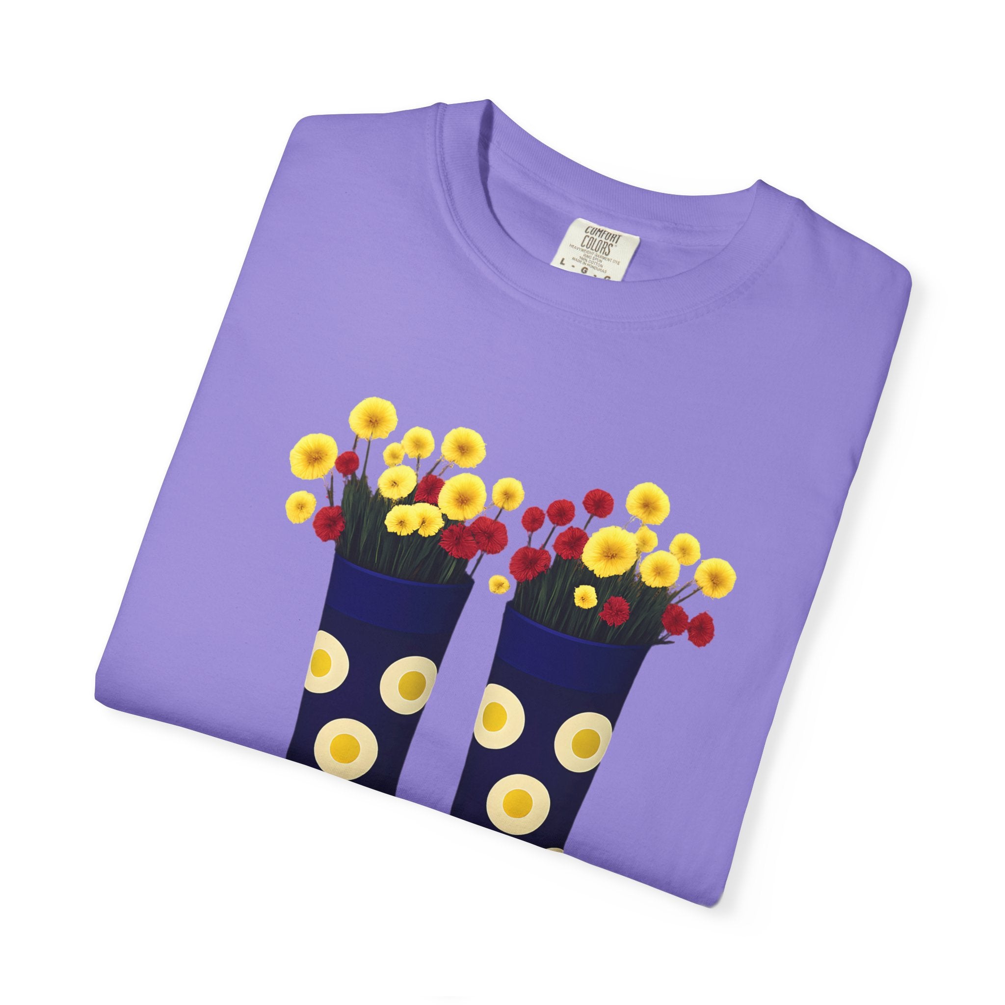 Step Into Kindness T-Shirt – Floral Rain Boot Graphic Tee