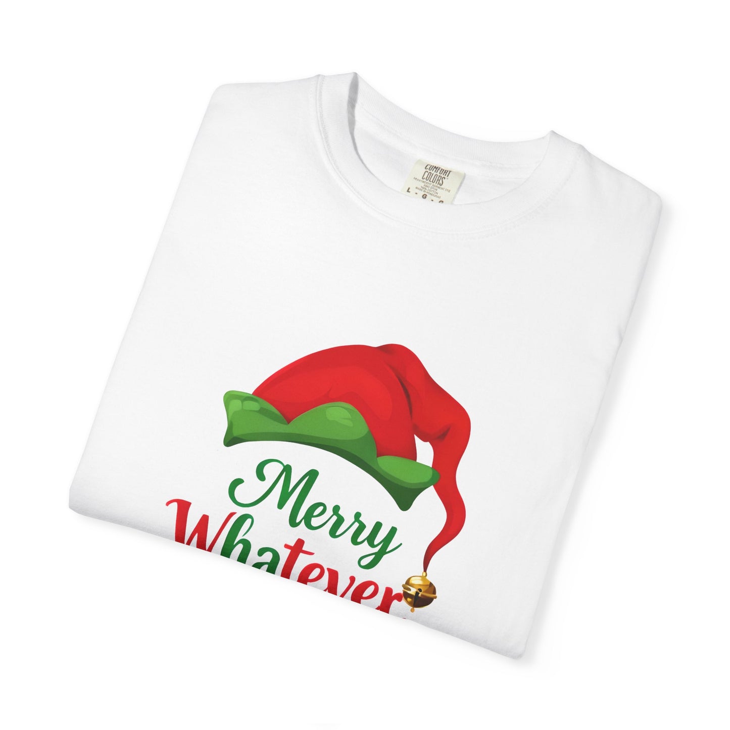 Christmas Wine Tee — "Merry Whatever, Pass the Wine" Elf Shirt