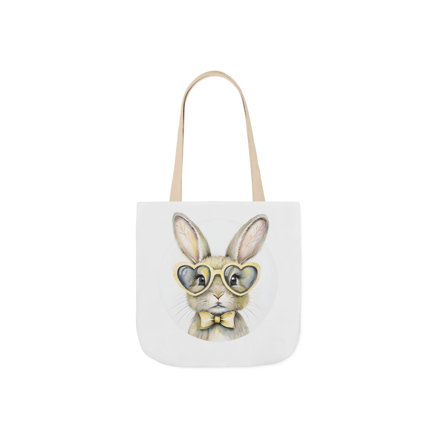 Chic Double Sided Bunny Canvas Tote Bag, Cute Eco-Friendly Shopper, Rabbit Gift, Spring Picnic, Easter Tote, Stylish Animal Art