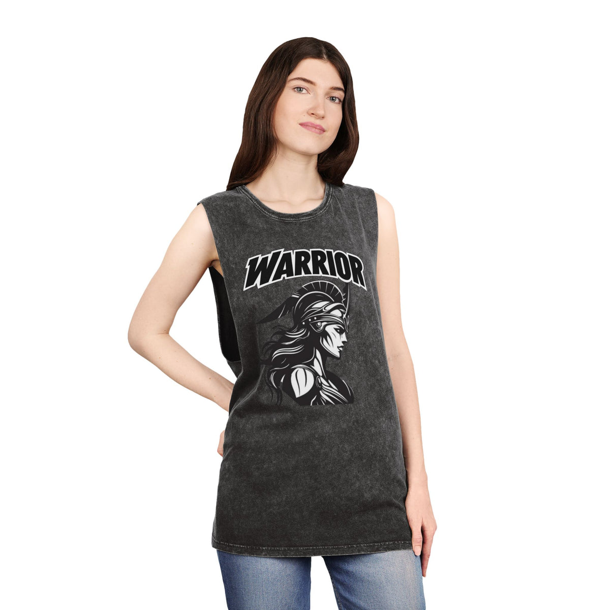 Warrior Graphic Stonewash Tank Top