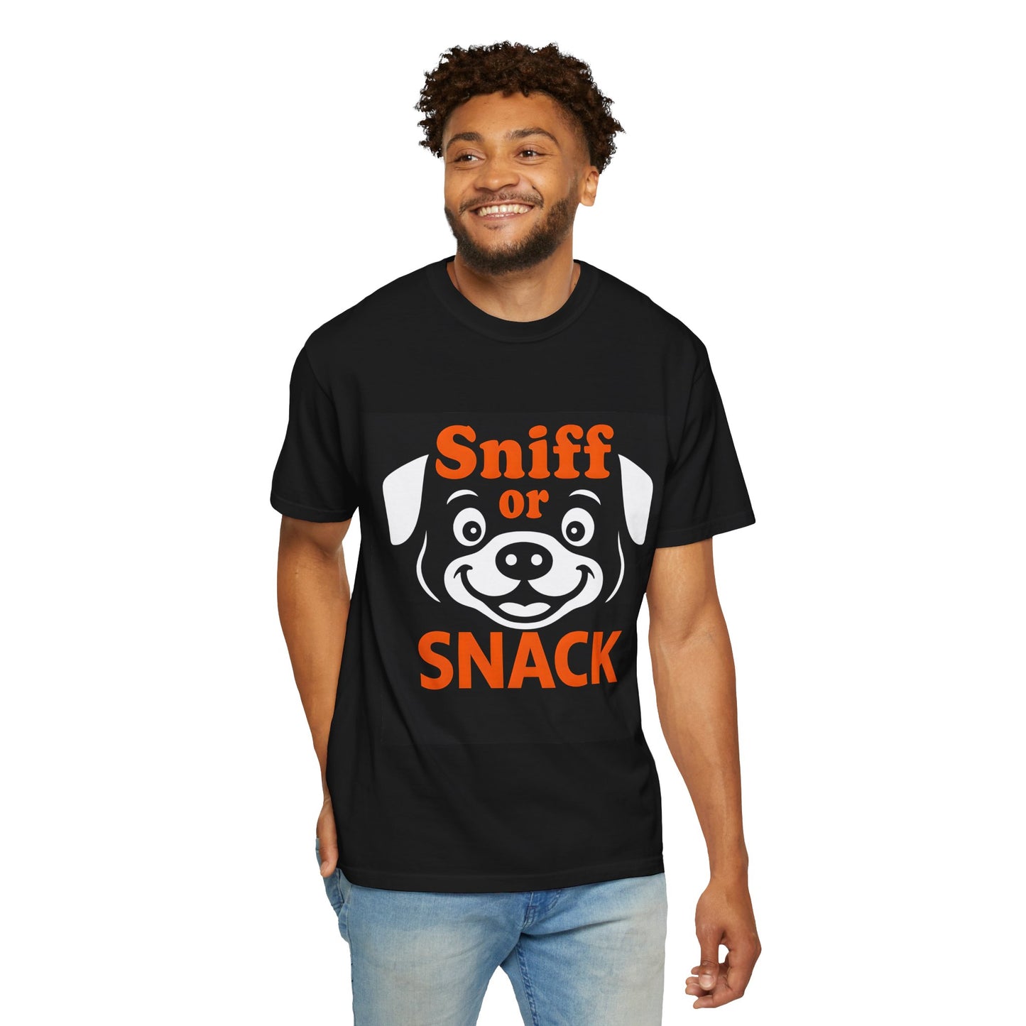 Playful Pet-Themed T-Shirt, Orange text Cute Dog Humor Tee, Gift for Dog Lovers, Fun Animal Apparel, Perfect for Birthdays, Casual Wear