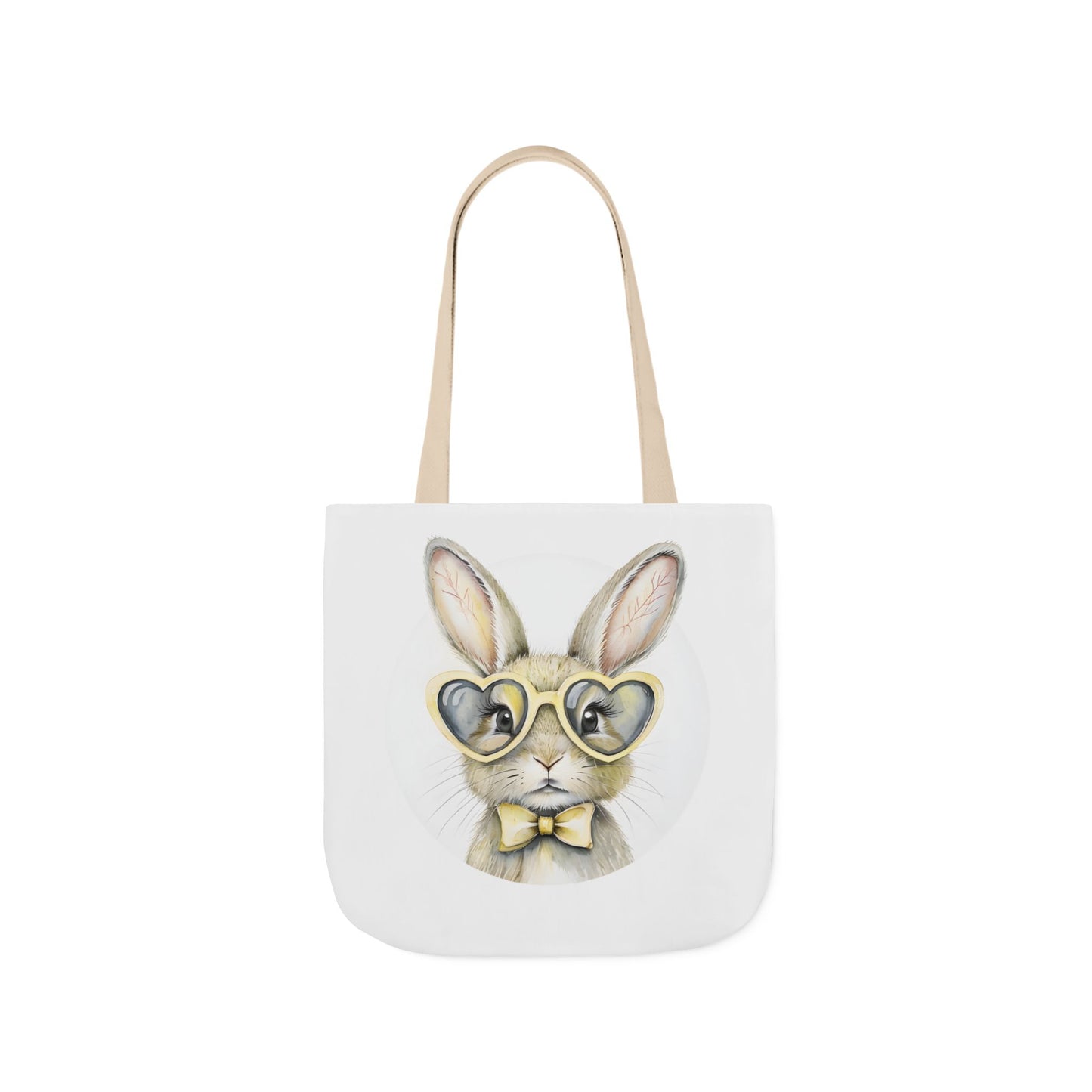 Chic Double Sided Bunny Canvas Tote Bag, Cute Eco-Friendly Shopper, Rabbit Gift, Spring Picnic, Easter Tote, Stylish Animal Art