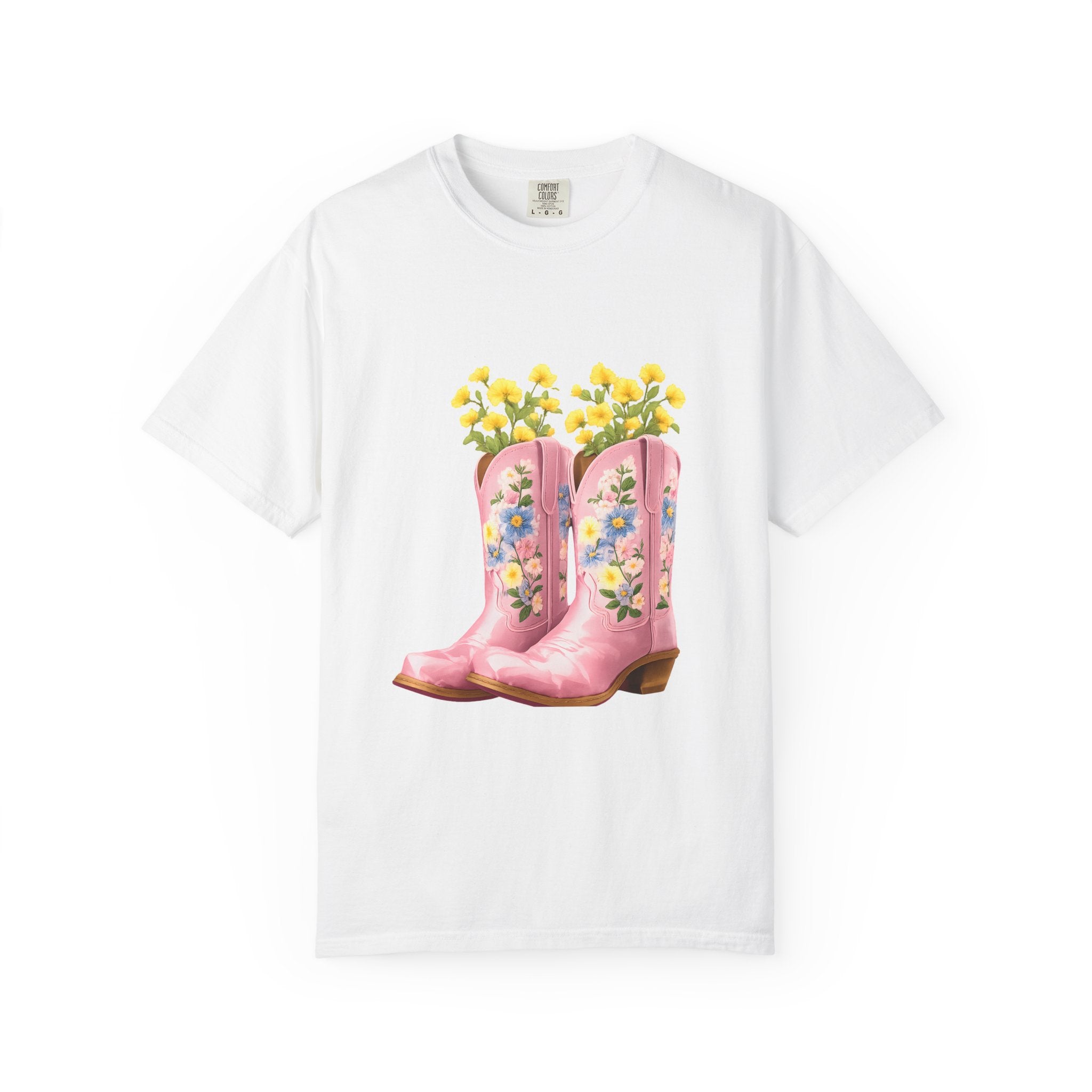Walk A Mile Smiling T-Shirt – Cowboy Boot Graphic Tee
