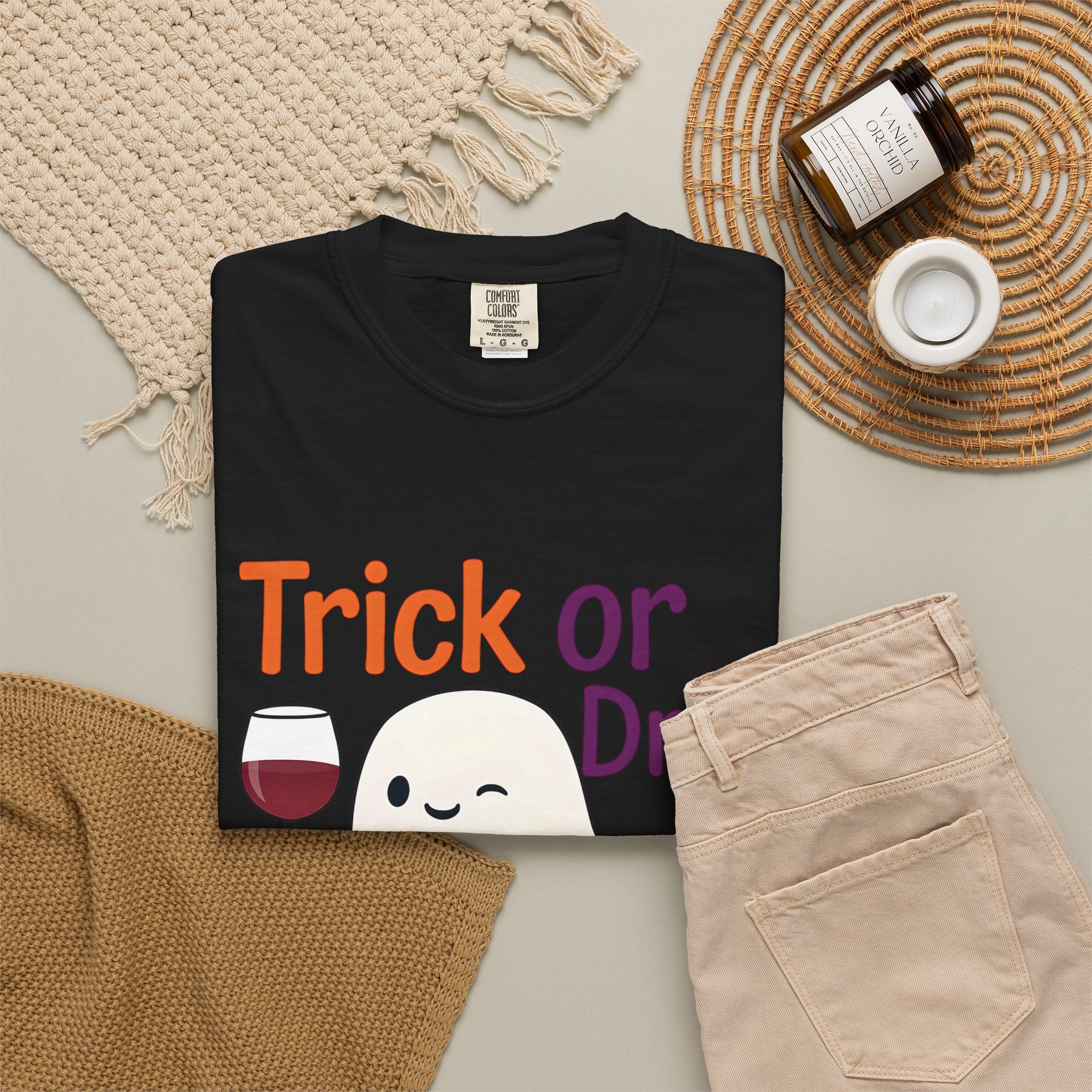 Halloween Ghost 'Trick or Drink' Tee