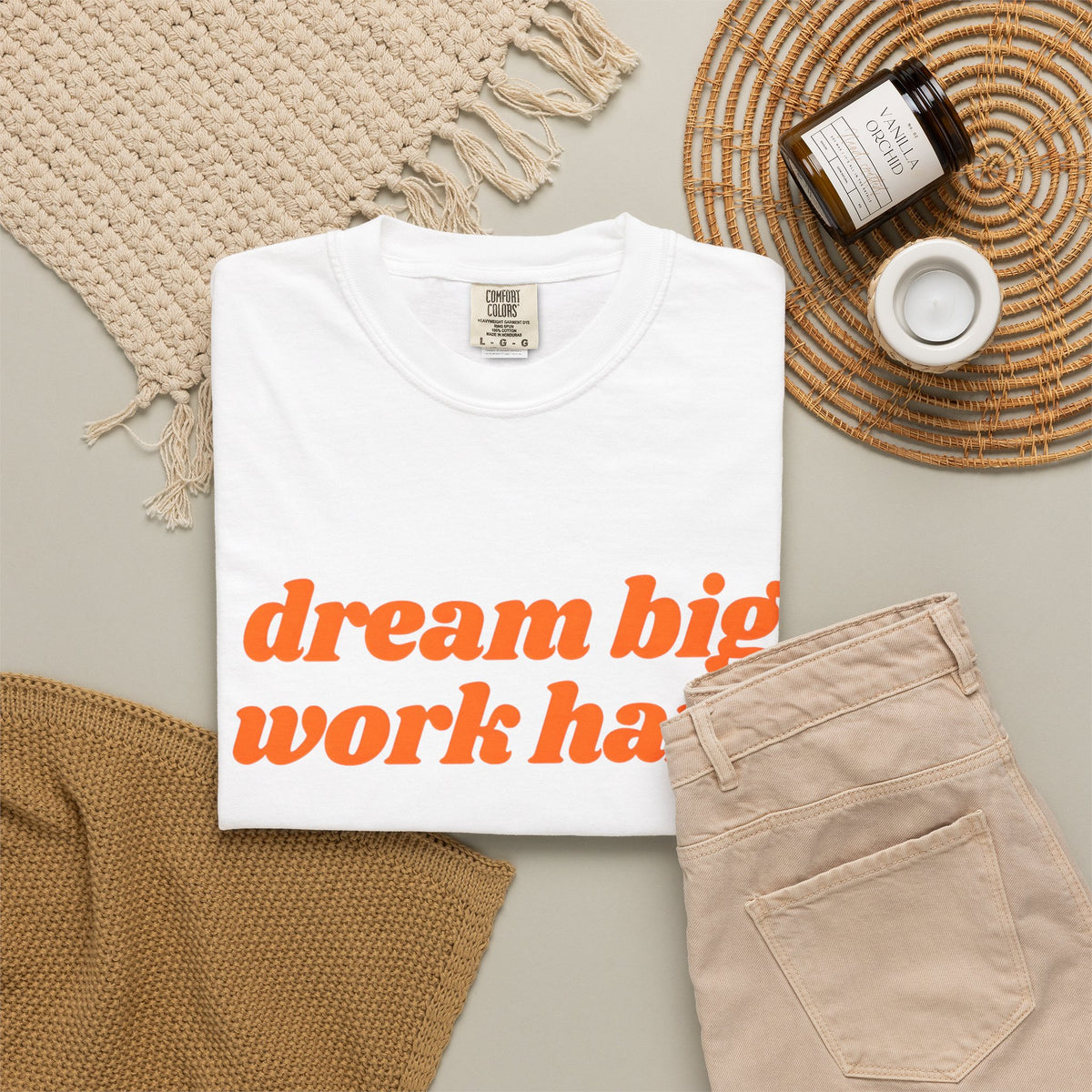 Dream Big Work Hard Inspirational T-Shirt