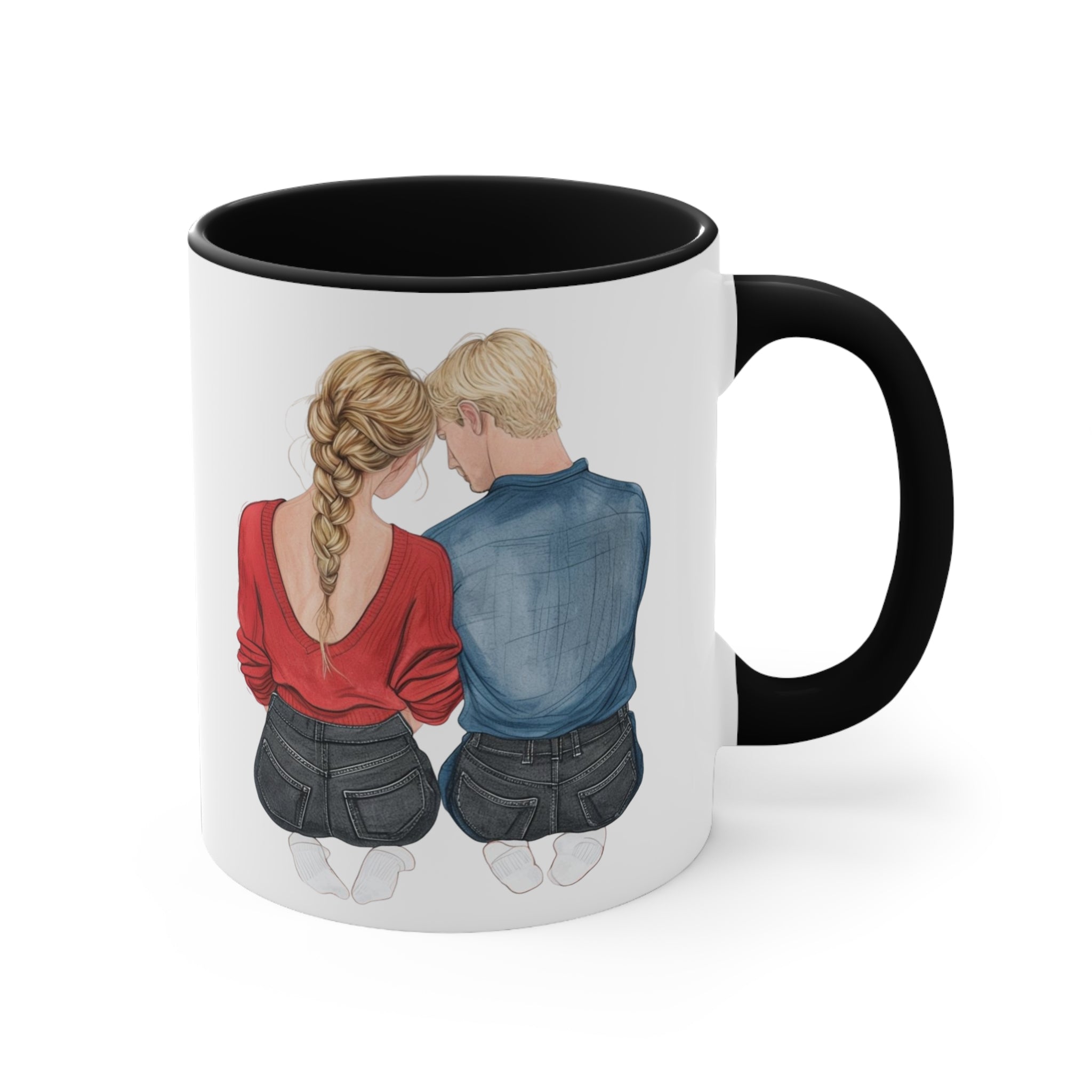 "The Couple" Noughts & Crosses Accent Mug  11oz