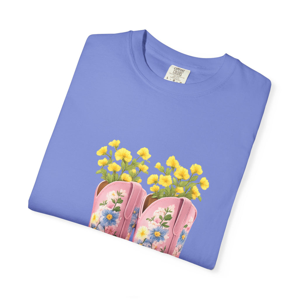 Walk A Mile Smiling T-Shirt – Cowboy Boot Graphic Tee