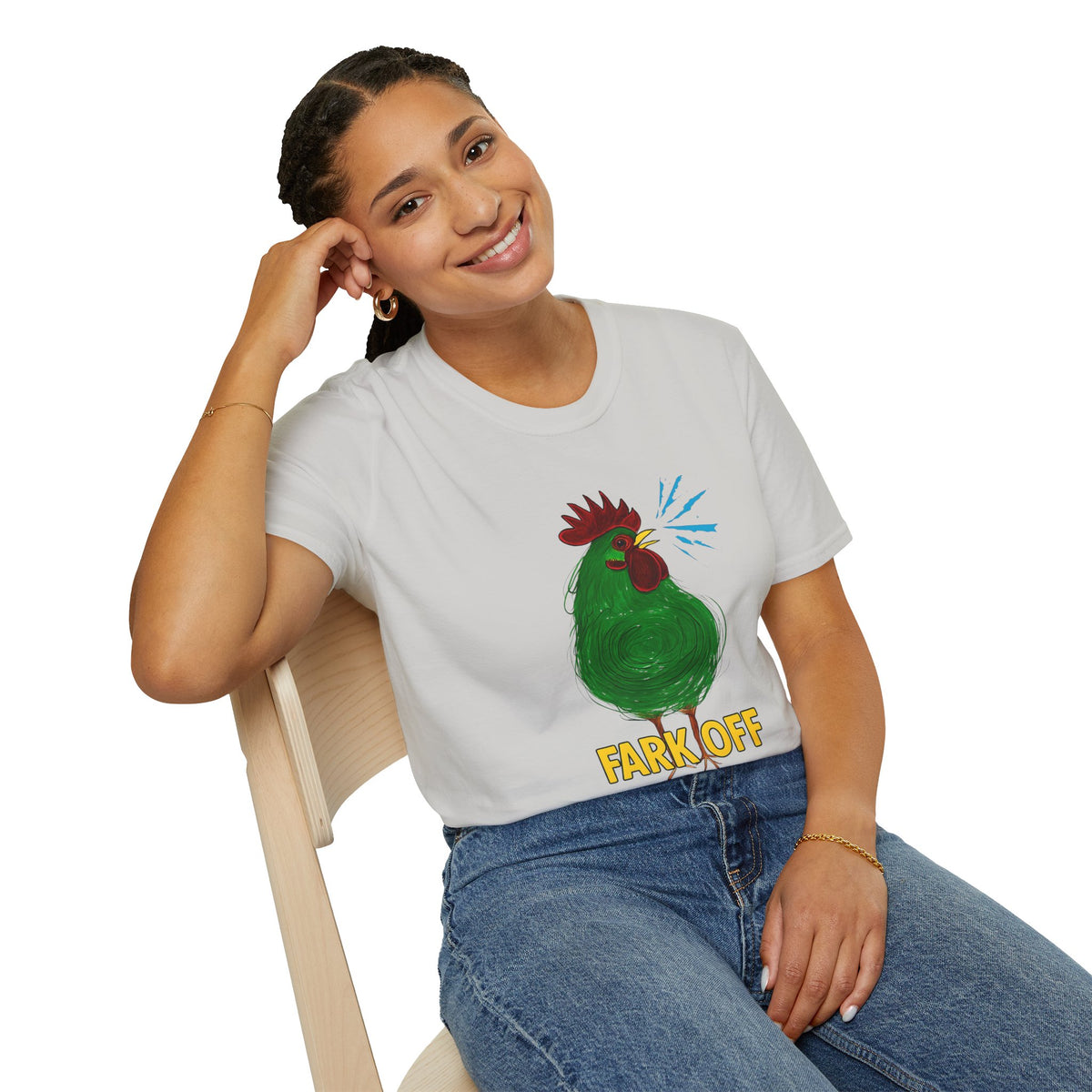 Funny Chicken Graphic T-Shirt, Humor Tee, Farm-Inspired Apparel