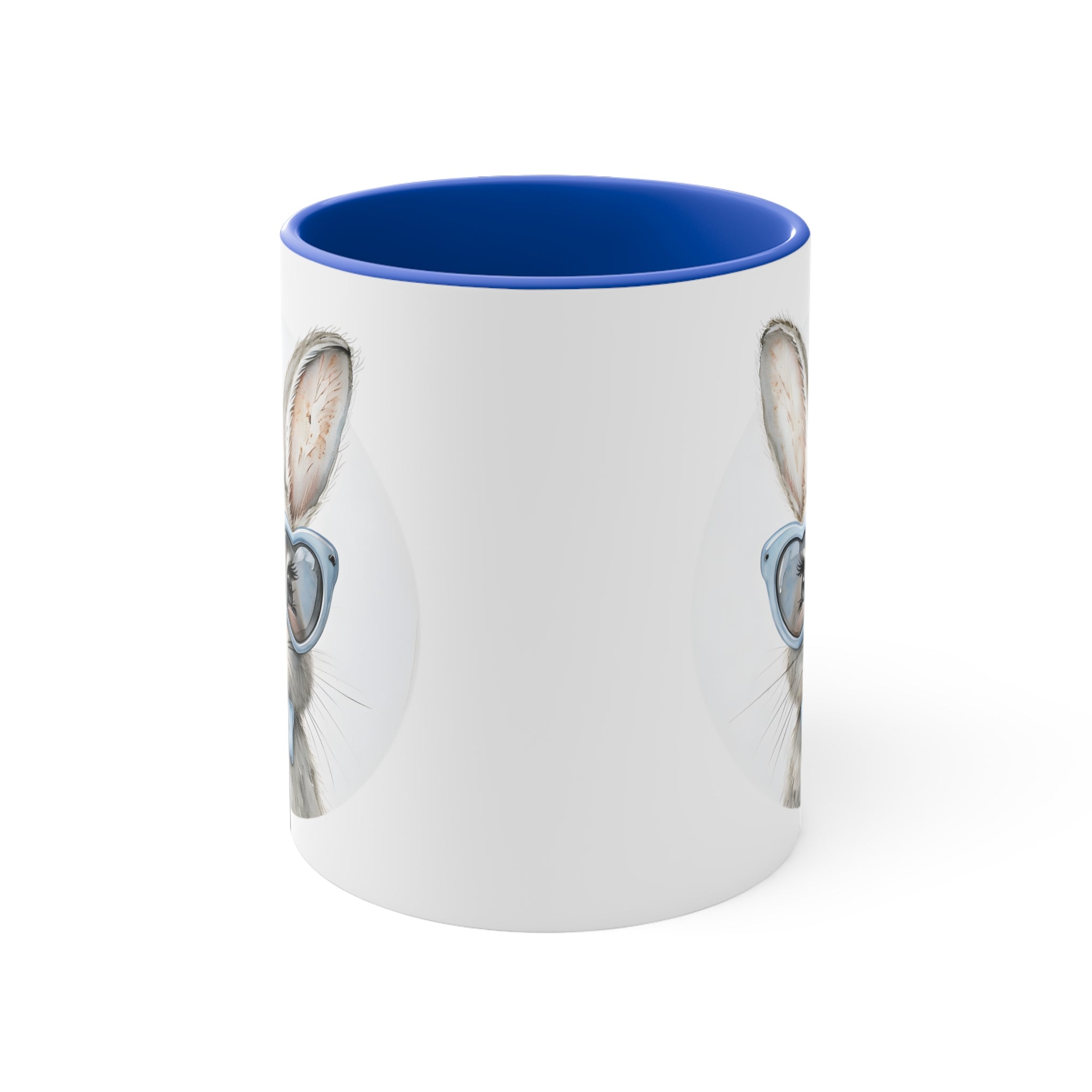 Cool Bunny Mug, Cute Rabbit Coffee Cup, Colorful Accent Mugs for Pet Lovers, Fun Gift for Holidays, Unique Tea Drinking Experience