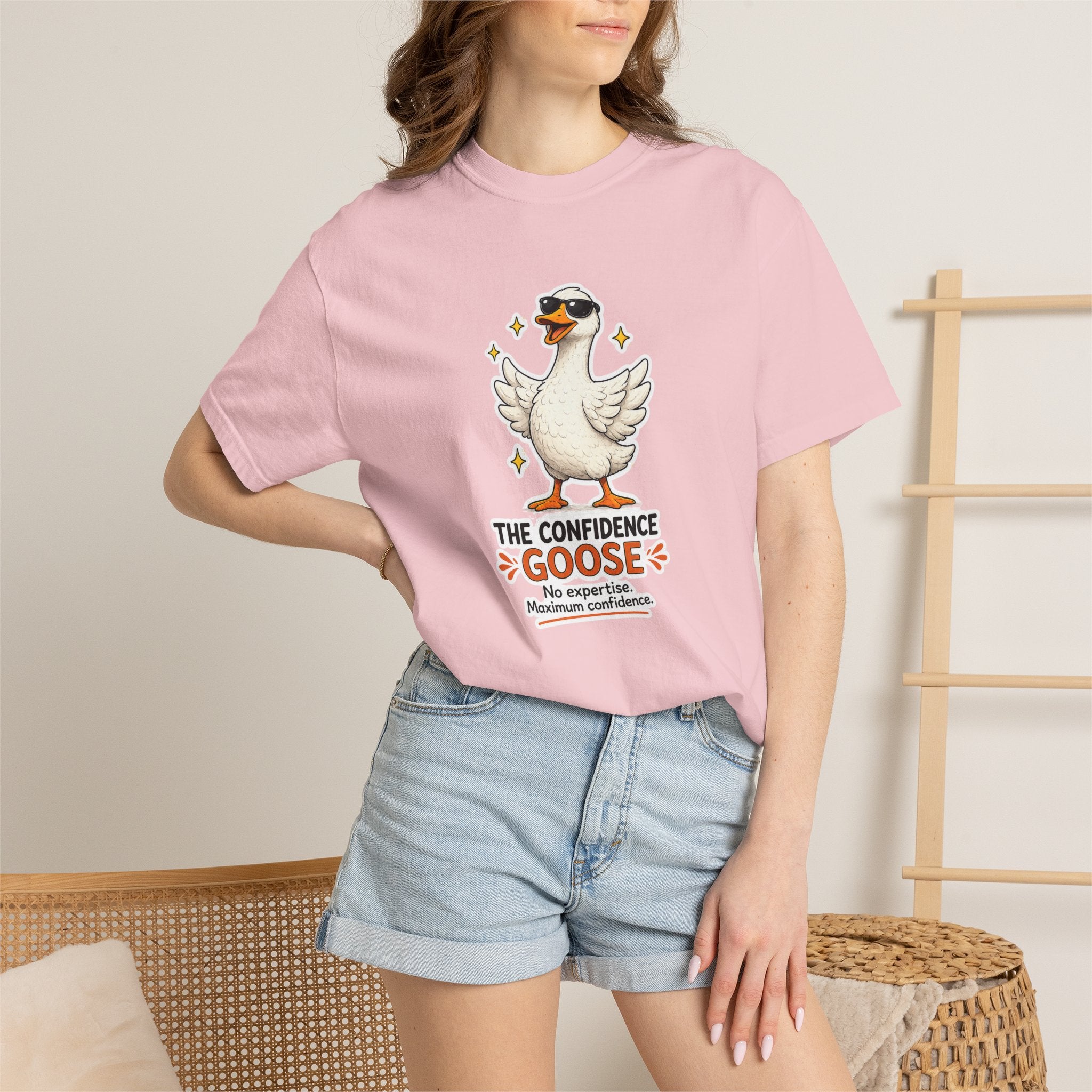 Confidence Goose T-Shirt — Funny Motivational Graphic Tee
