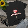 Maple Tee, Lollipop Women's Graphic Shirt, Heart Candy Top