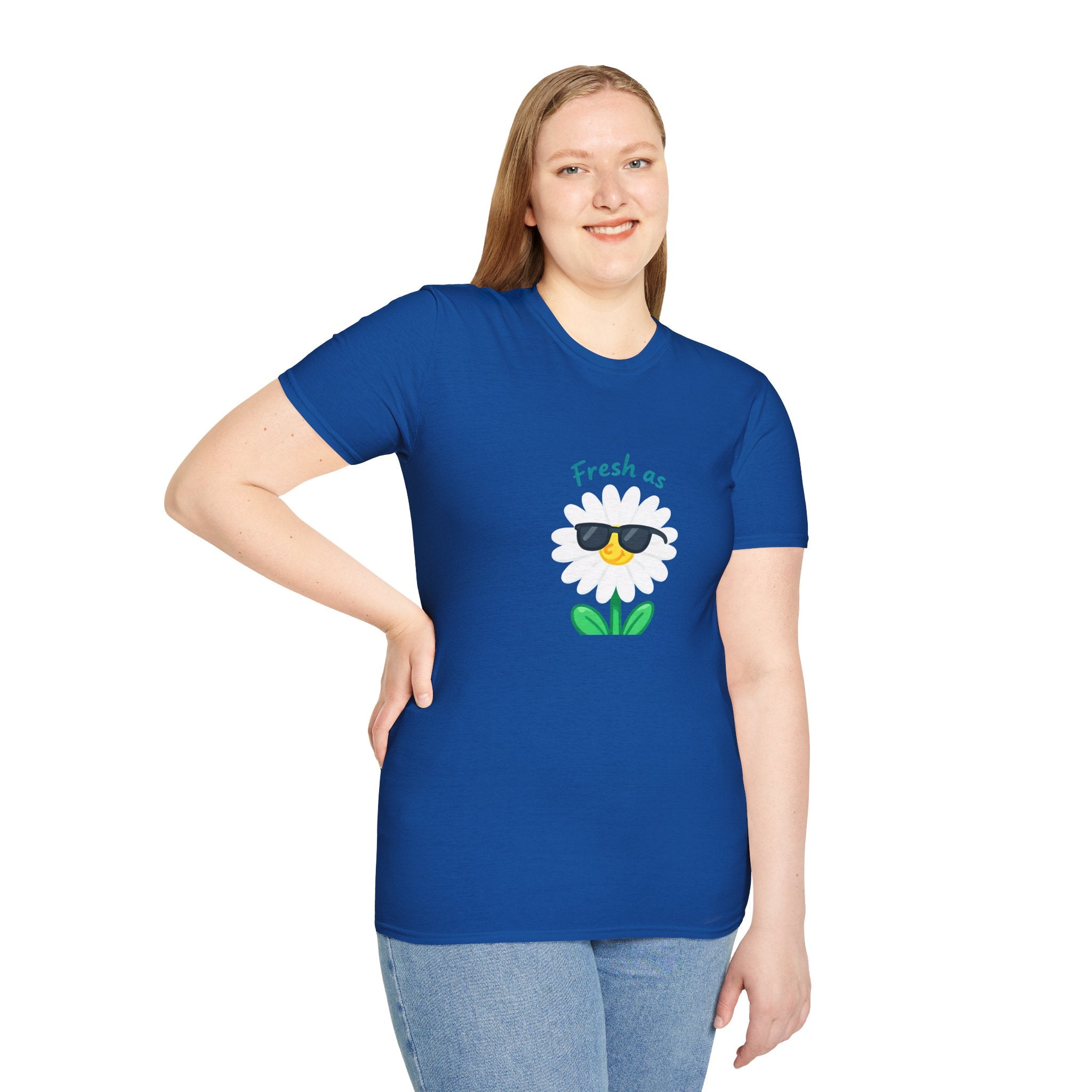 Fresh as a Daisy Unisex Softstyle T-Shirt, Floral Tee, Comfort Wear, Gift for Friends