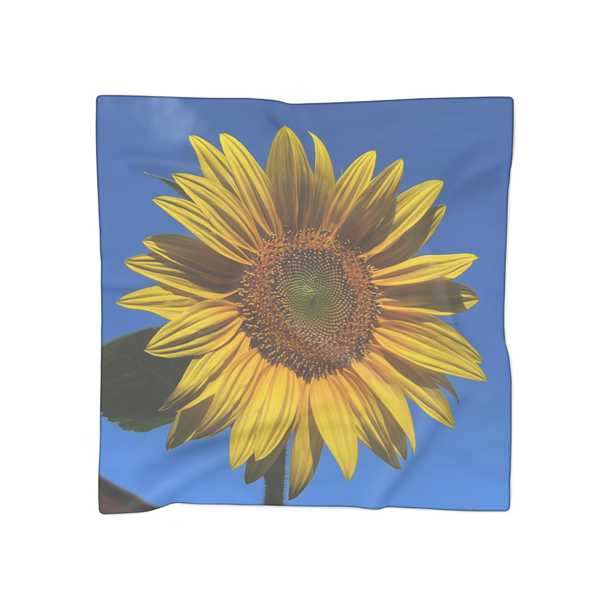 Sunflower Poly Scarf — Lightweight Silk-Look Fashion Scarf