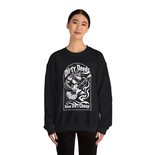 Dirty Deeds Unisex Heavy Blend, Unique, Fun, Crewneck Sweatshirt